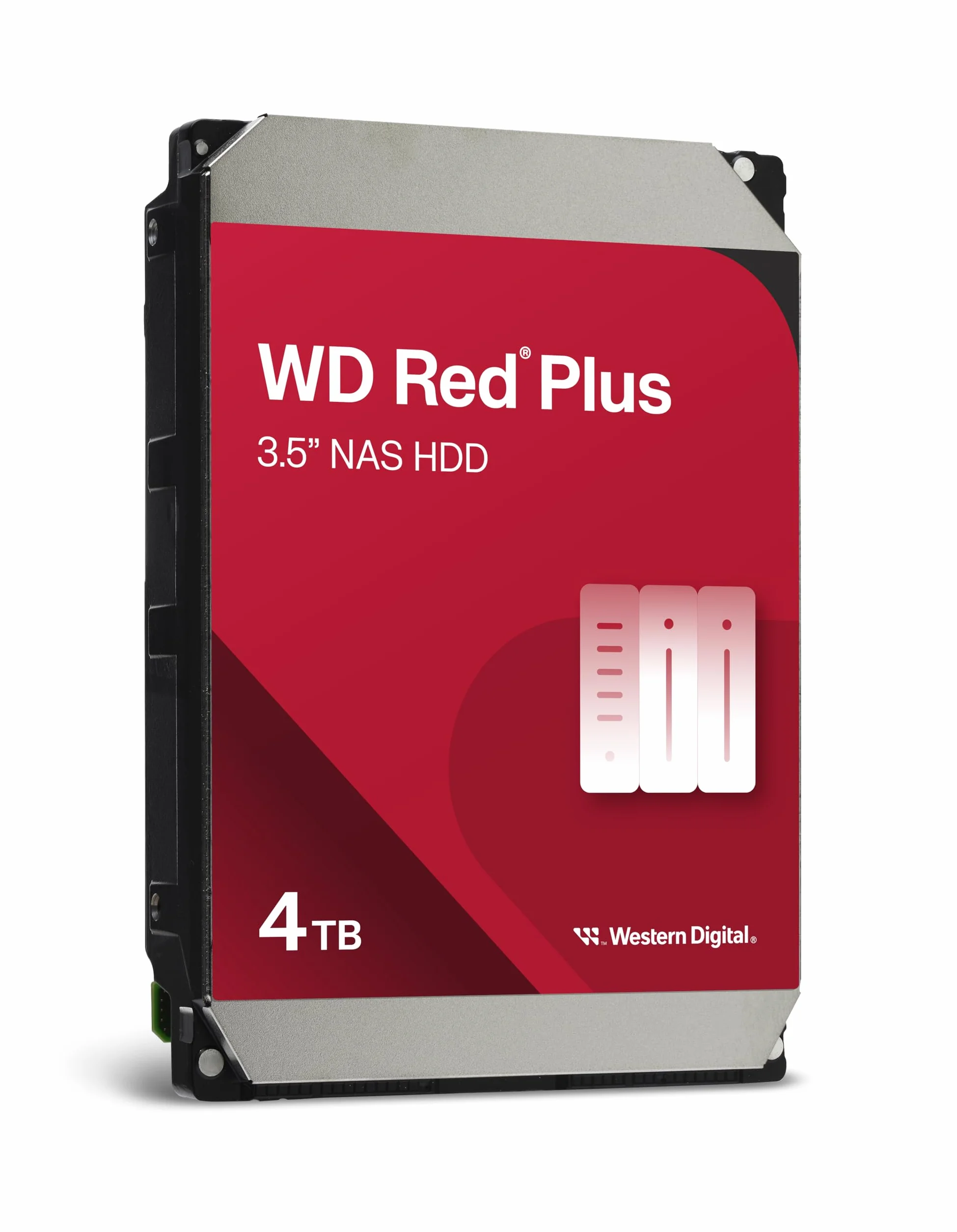 WD Red Plus 4TB NAS Disco Duro Interno 3,5" – 5400 RPM Clase, SATA 6Gb/s, CMR, 128MB Caché