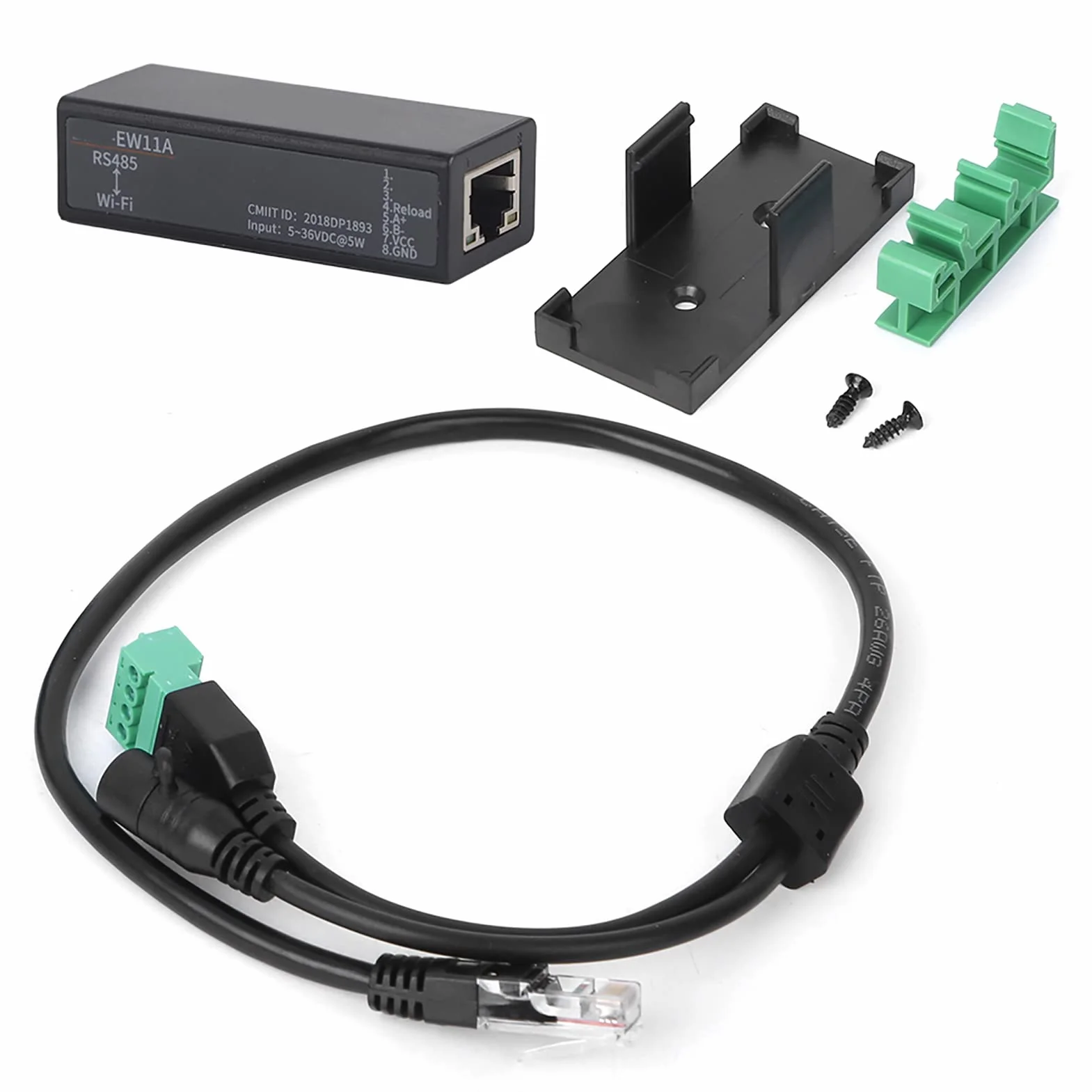 Servidor Serie a WIFI con Antena Incorporada, Módulo de Comunicación Inalámbrica Servidor de Dispositivo Serie con Interfaz RJ45, Servidor Serie Ethernet para Profesionales