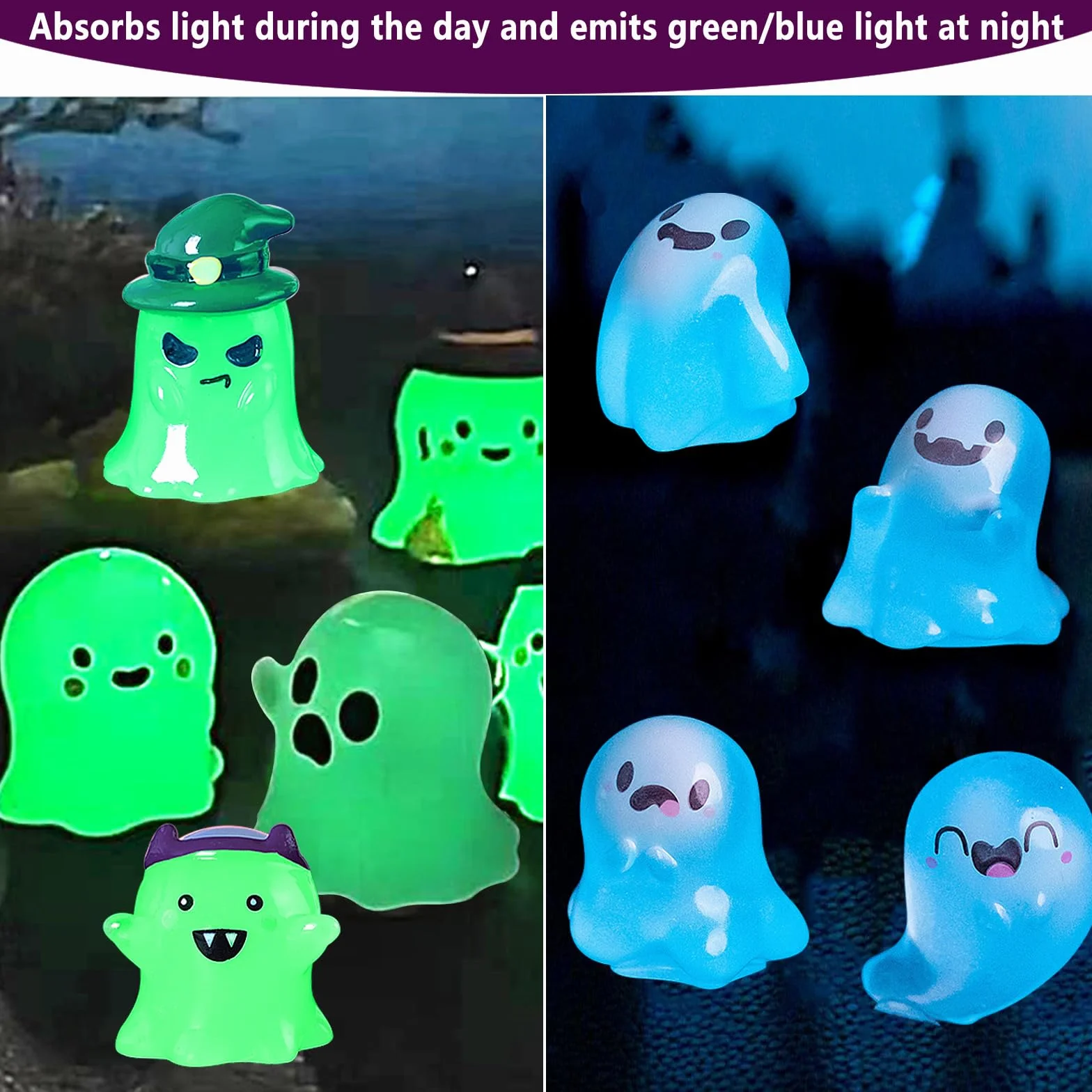 WANYI Adorno Fantasma Halloween 12PCS Figuras Miniatura Fantasmas para Interior Exterior