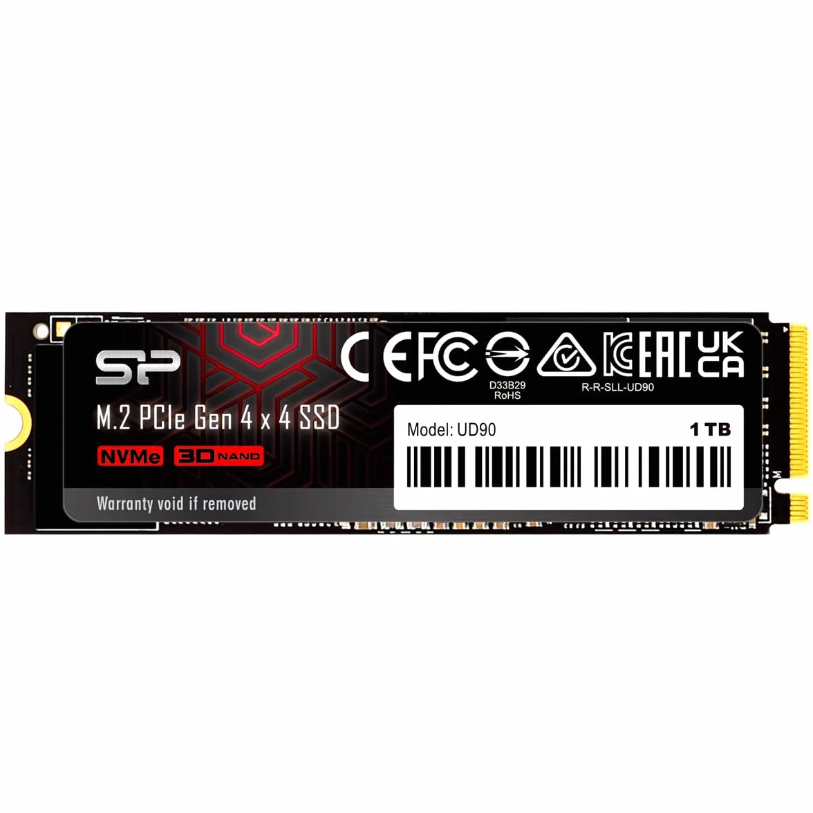 Silicon Power 1TB UD90 NVMe 4.0 Gen4 PCIe M.2 SSD R/W up to 5,000/4,800 MB/s (SP01KGBP44UD9005)