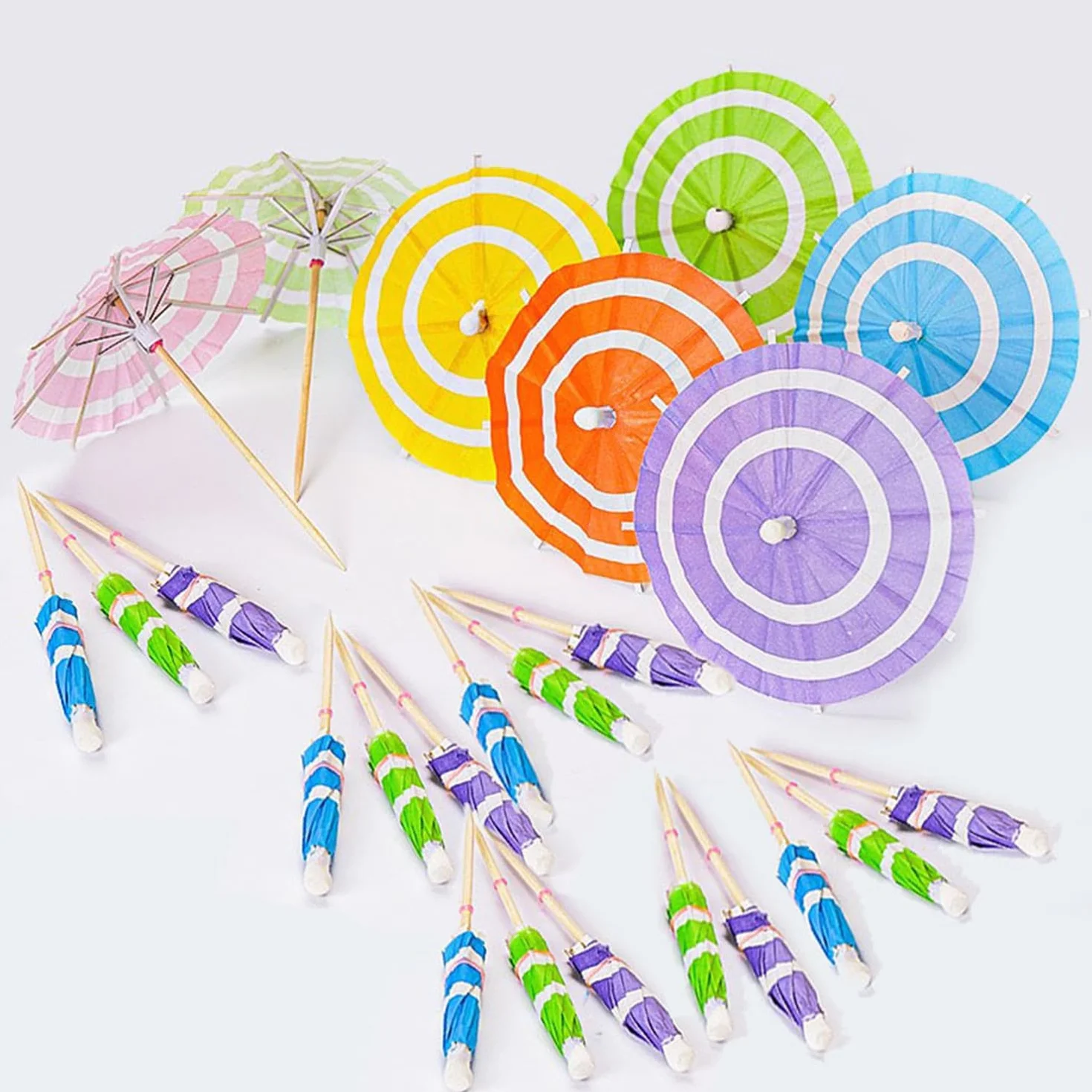 Paraguas De Papel para Cócteles, Decoraciones para Fiestas, Accesorios para Bebidas, Bricolaje