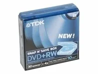 Tarrina de 10 Mini DVD+RW TDK - 1,4 GB - 8 cm - Video Cámara y datos