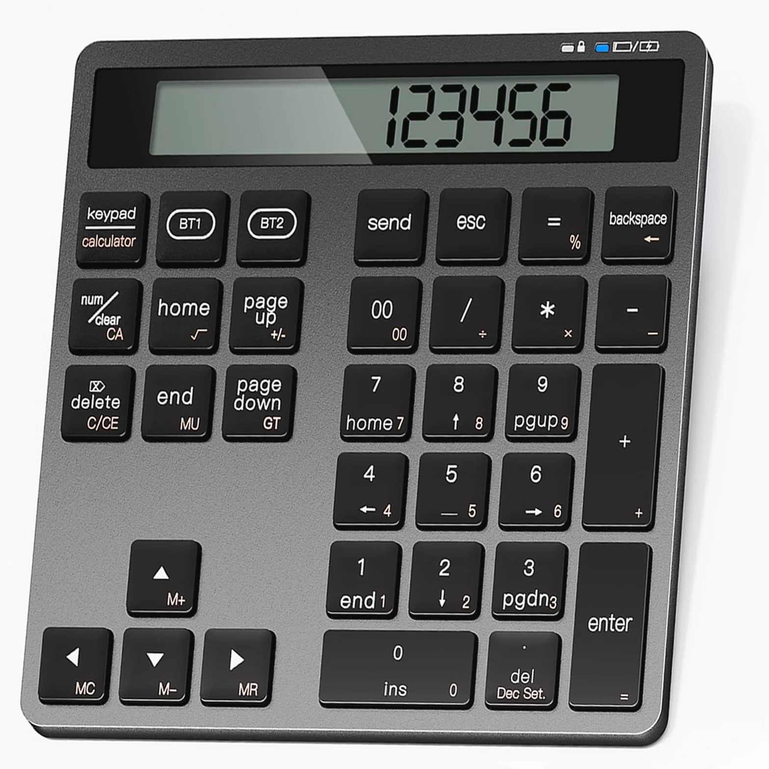 Teclado numérico recargable, teclado numérico Bluetooth para portátil