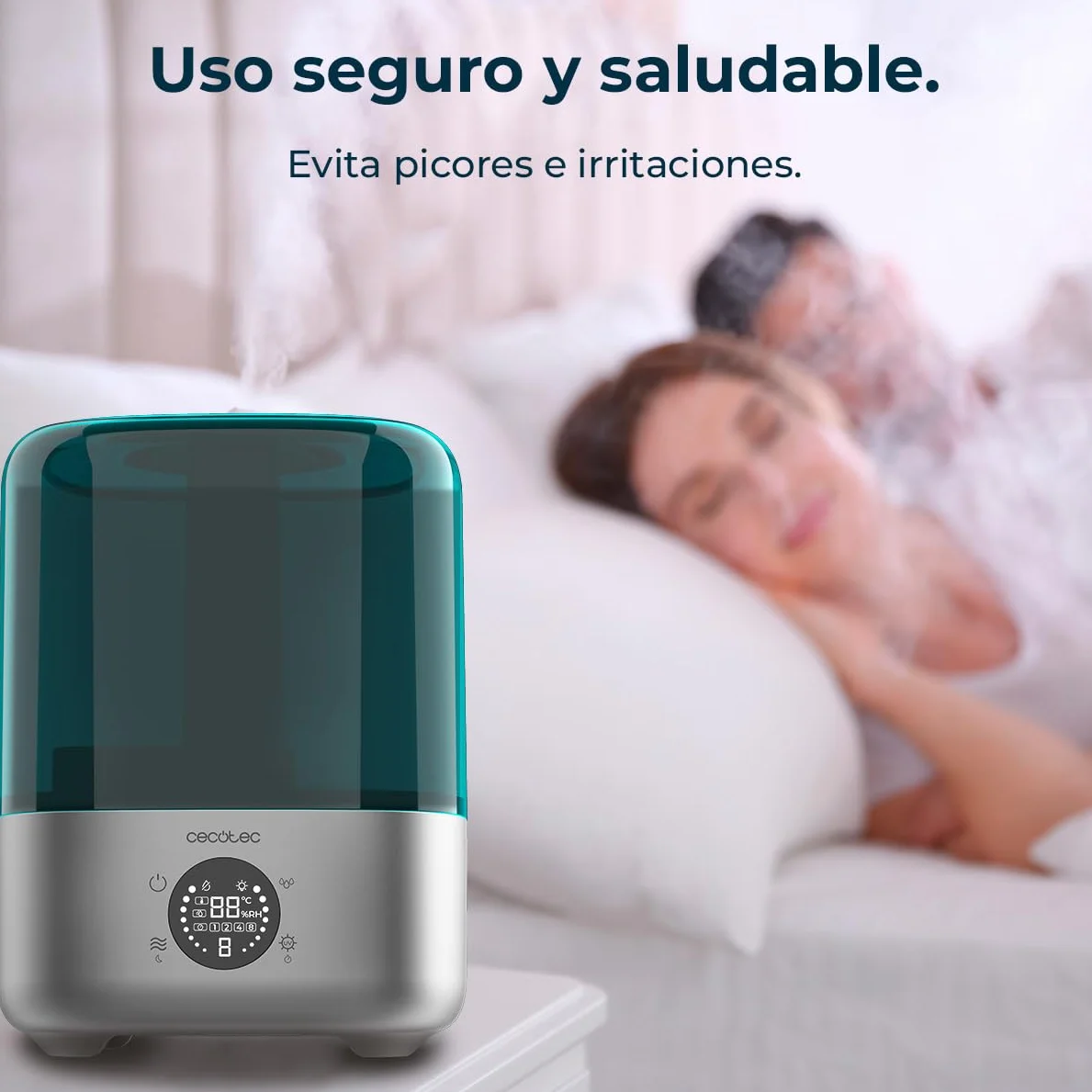 Cecotec Breezecare 2900 Smart Humidificador 25W 300ml/h 4,5L Pantalla Táctil Temporizador