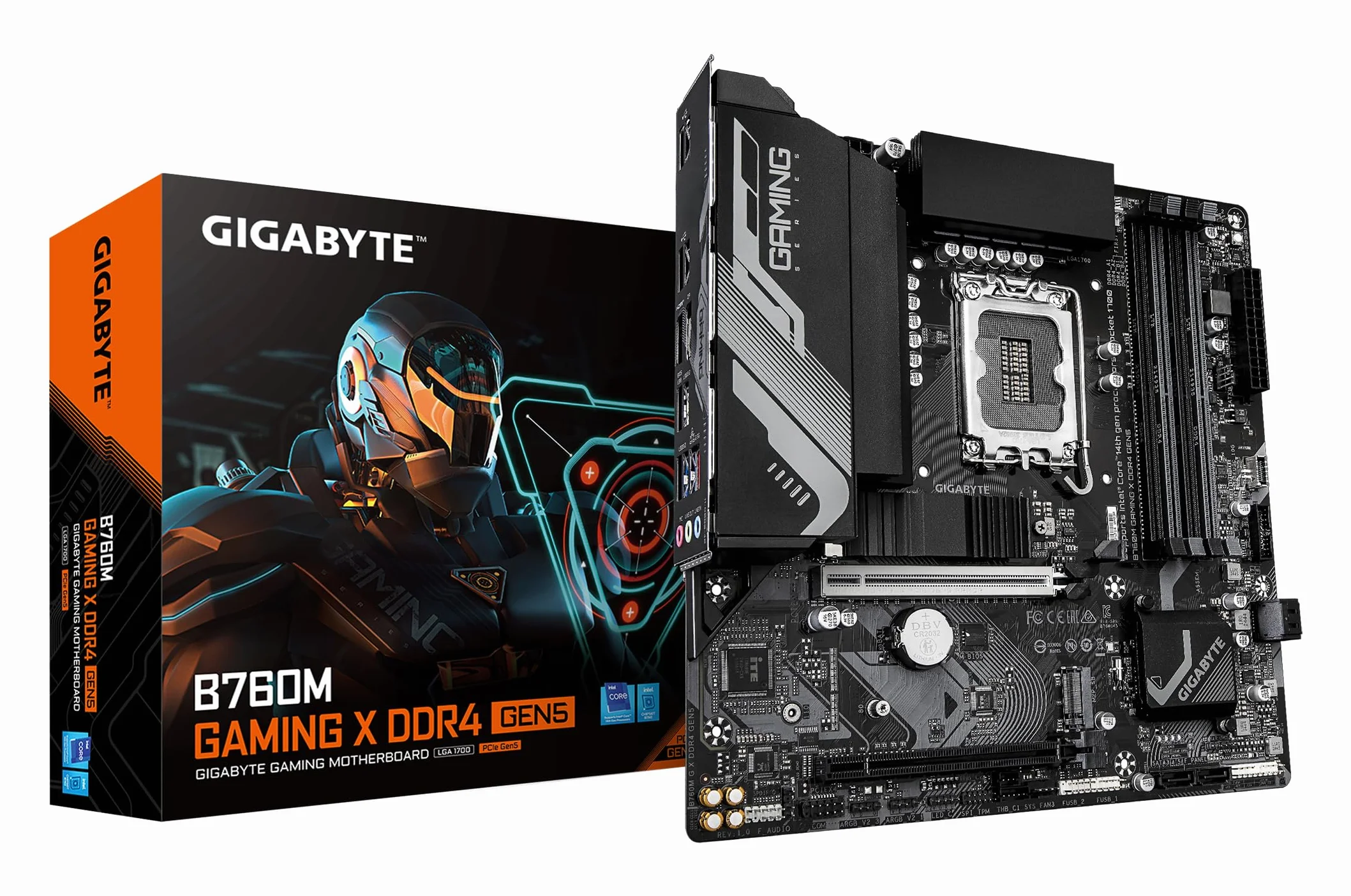 GIGABYTE B760M Gaming X DDR4 GEN5 Placa Base – Compatible con procesadores Intel Core 14ª generación, VRM de 8+1+1 Fases, hasta 3200 MHz DDR4, 2 x M.2 PCIe 4.0, LAN 2.5 GbE, USB 3.2 Gen 1
