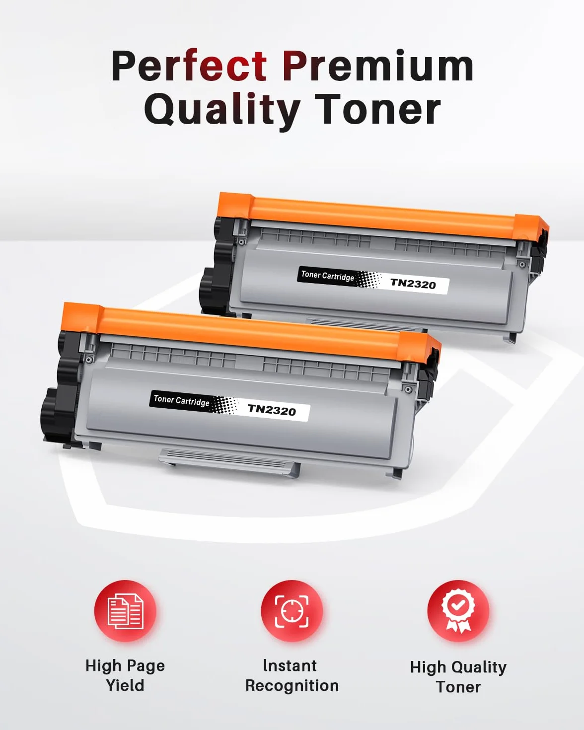 TN2320 Tóner Compatible con Brother TN2320 TN-2320 TN-2310 Toner para Brother MFC-L2700DW HL-L2300D HL-L2340DW DCP-L2520DW DCP-L2500D DCP-L2540DN MFC-L2720DW MFC-L2740DW (2 Negro)