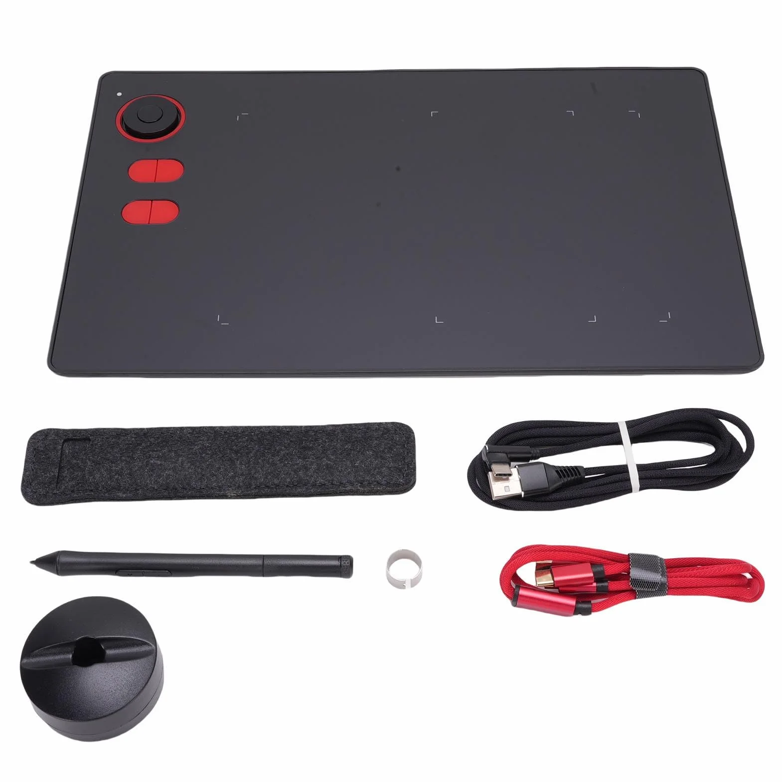 8192 Niveles Sensibilidad de Presión Tableta de Dibujo con 4 Soporte de Expresskeys Personalizables para Mac, PC con, para Enseñanza en Línea,
