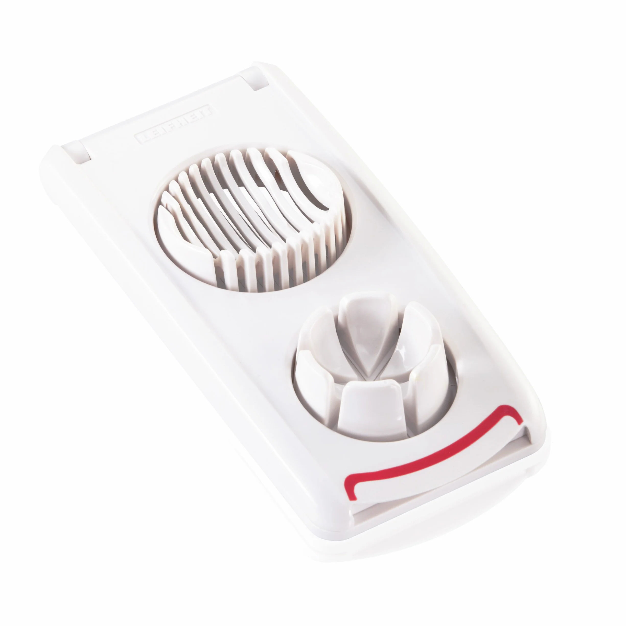 Leifheit Cortahuevos Combi Cortador de huevos 3 funciones hilo de acero inoxidable blanco