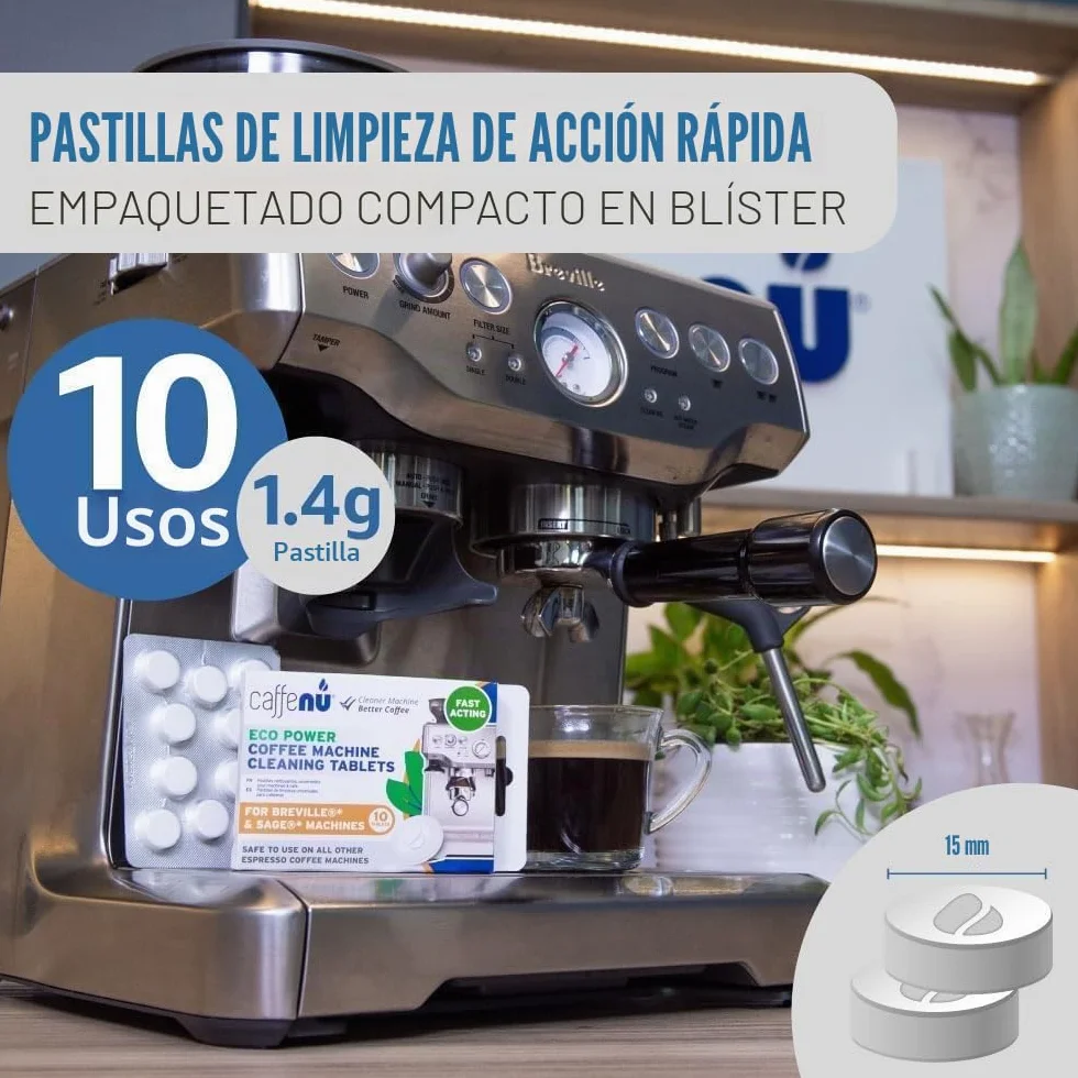 Breville Pastillas de limpieza compatibles para máquina de café espresso 1.4g