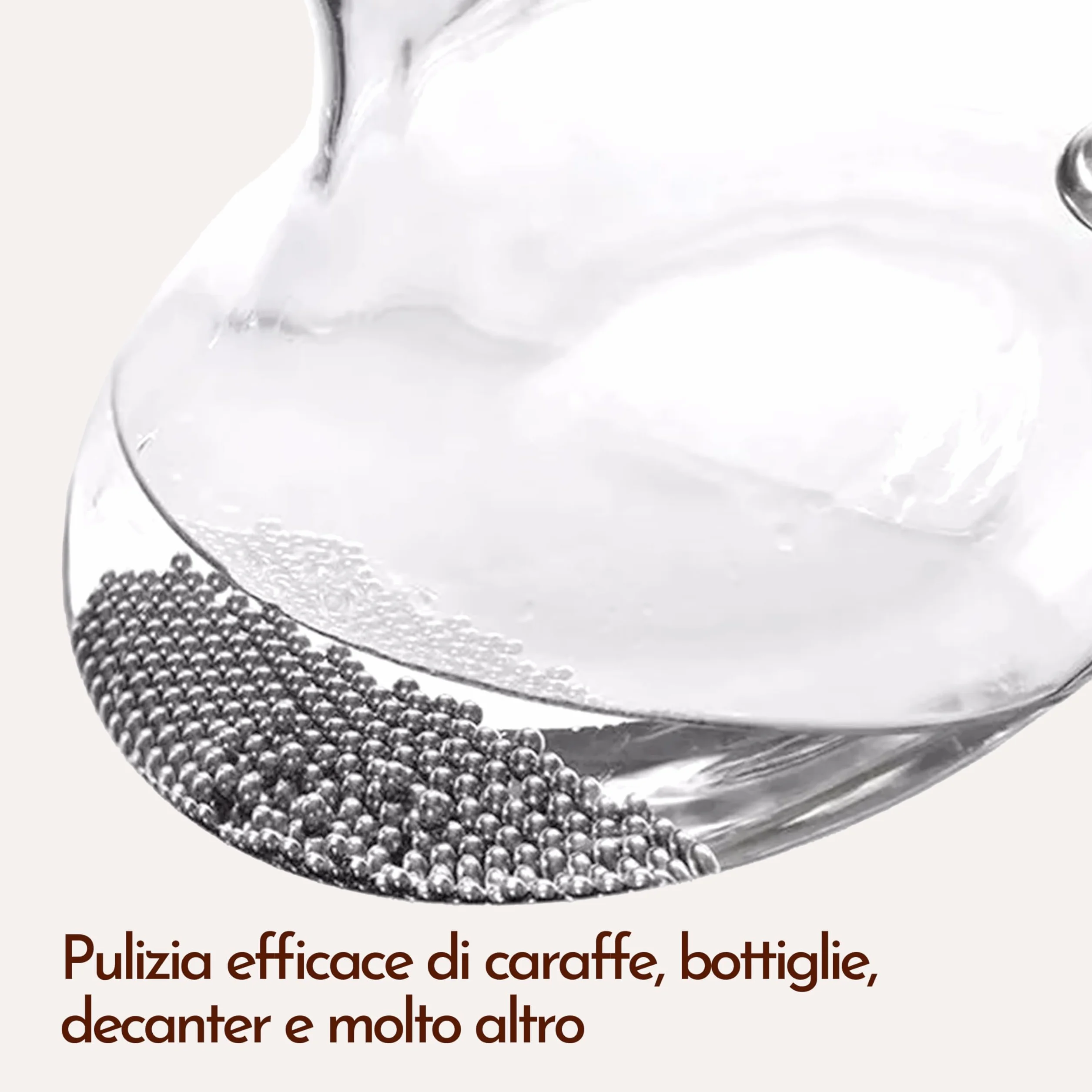Esferas de Acero Inoxidable SS 304 para Limpieza de Botellas y Decantadores - Perlas Reutilizables