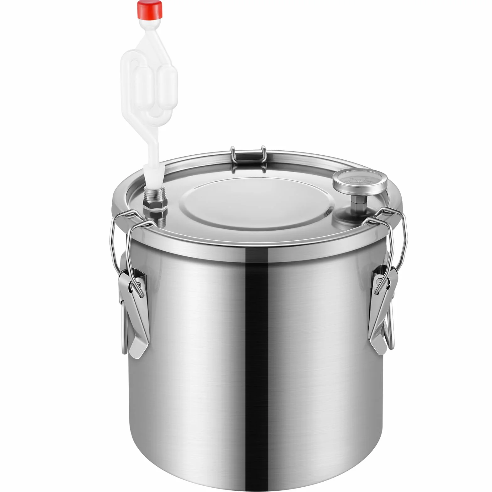 VEVOR Destilador de Alcohol de Acero Inoxidable 11,4 L Kit Fermentación Cerveza Casera con Termómetro Doble Pantalla