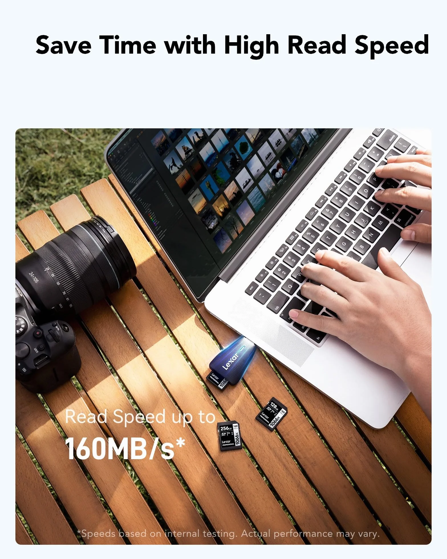Lexar Tarjeta SD Profesional 1066x de 128 GB, SDXC UHS-I hasta 160 MB/s de Lectura, 120 MB/s de Escritura, V30/U3/C10 para Cámaras DSLR y Videocámaras HD