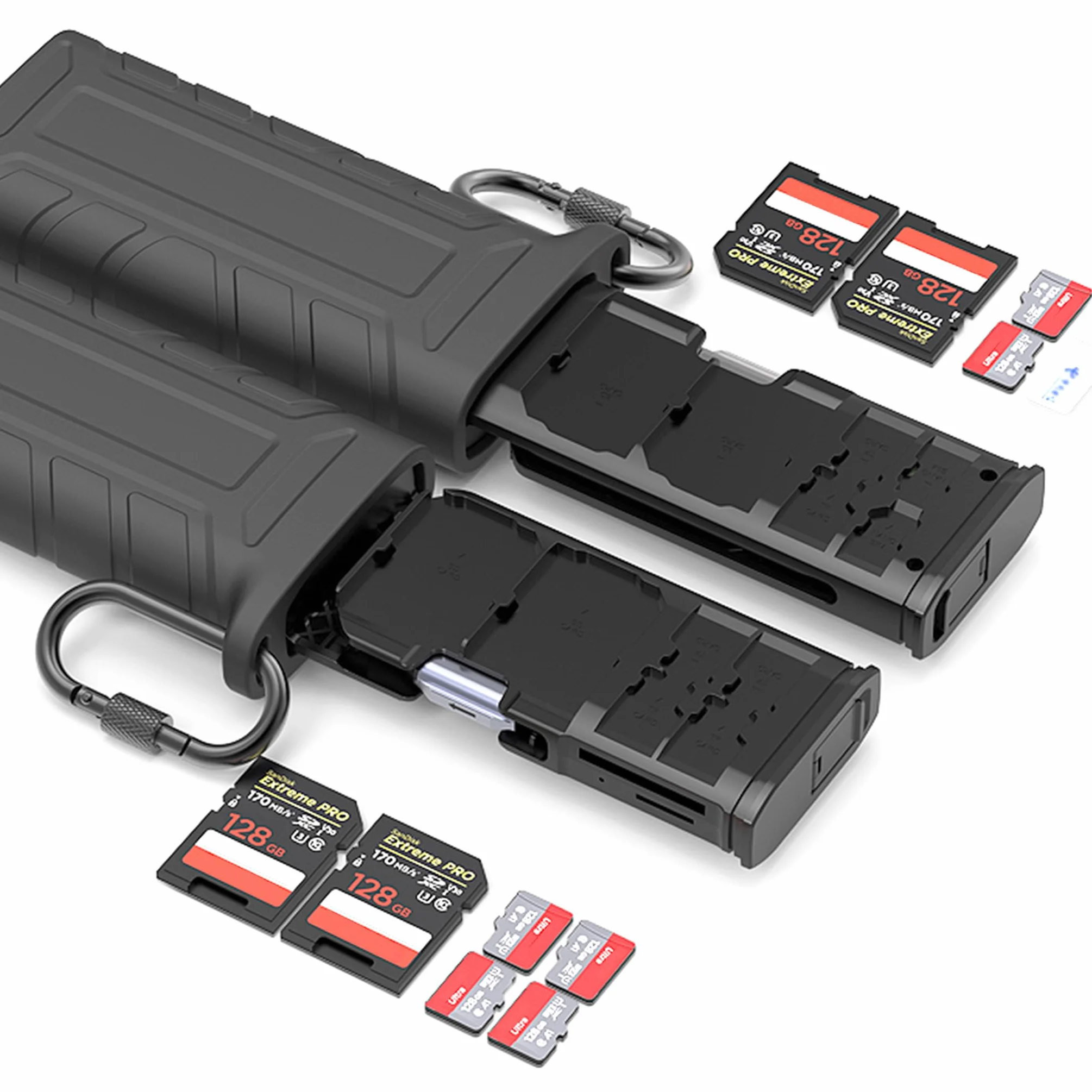 Lector de tarjetas SD/TF multifunción de alta velocidad, soporte para tarjetas 2 en 1, lector de tarjetas de memoria USB 3.1 de 5 Gbps tipo C, adecuado para cámaras, teléfonos inteligentes,