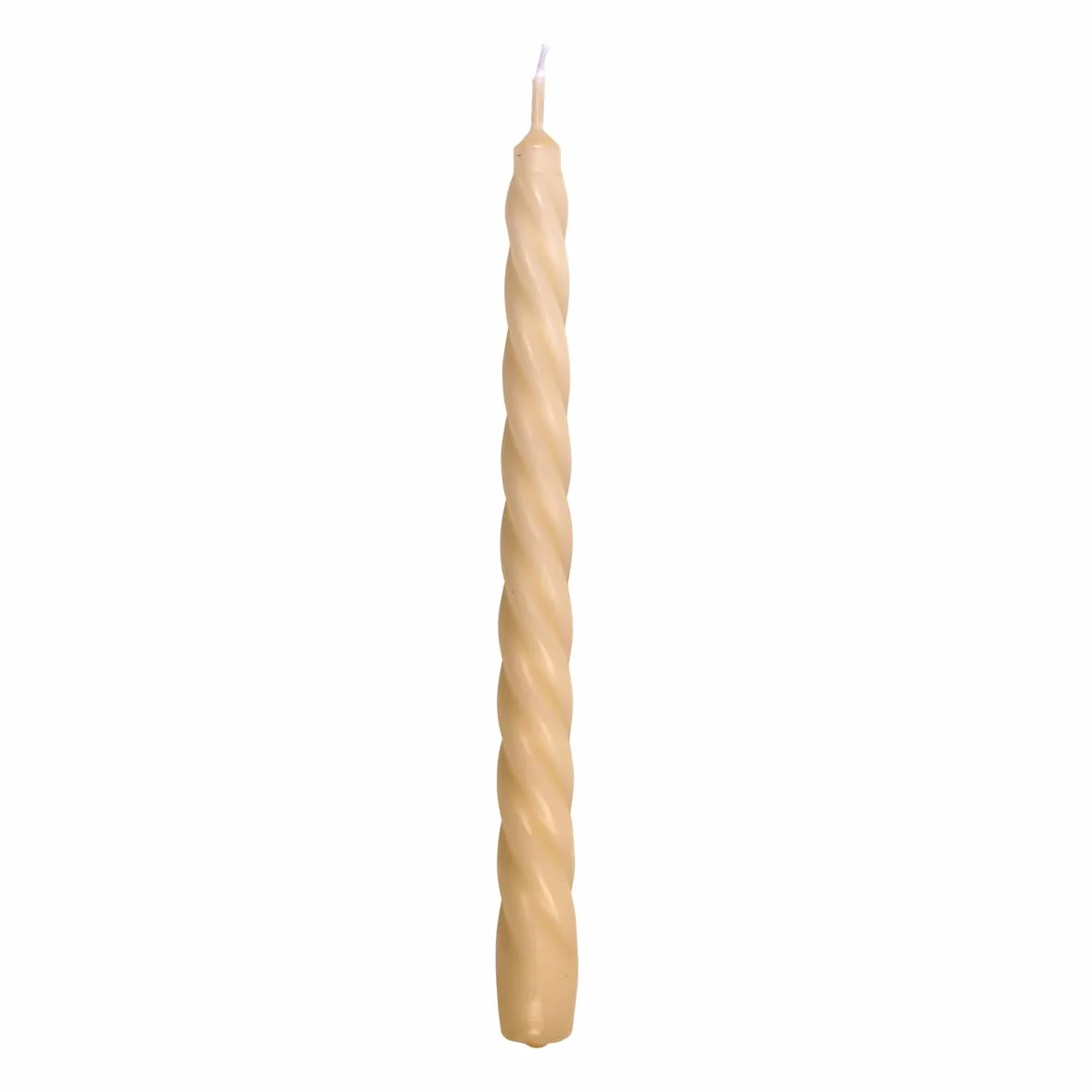 Velas lisas barroco 24x2,2 cm beige 10 unidades 7 horas combustión