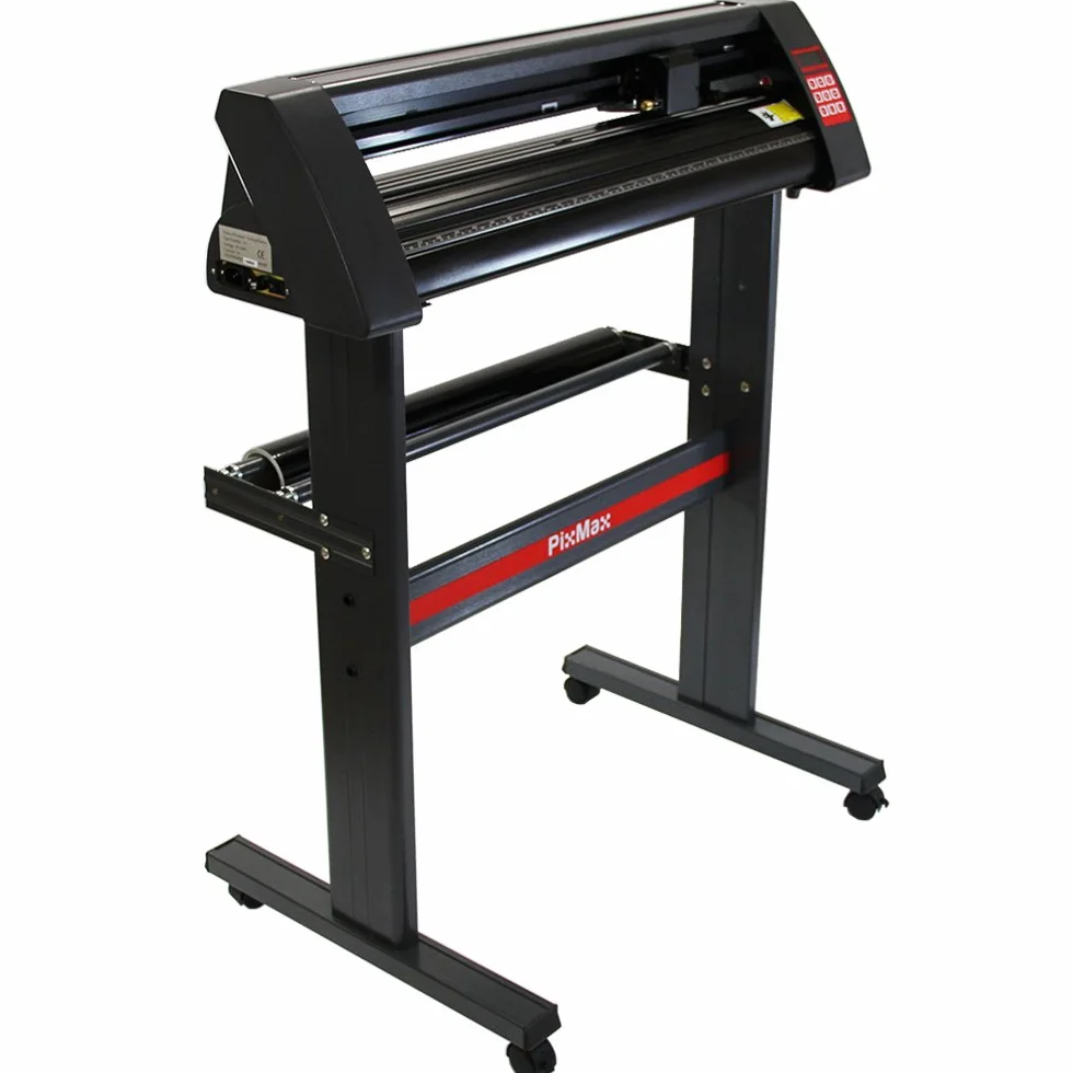 PixMax Plotter de Corte de Vinilo 72cm Cortador Cortadora de Vinilo con Software SignCut Pro,3 Hojas Roland,Funda Protectora+Bolígrafo con Soporte para Dibujar GRATIS Compatible con Microsoft Windows