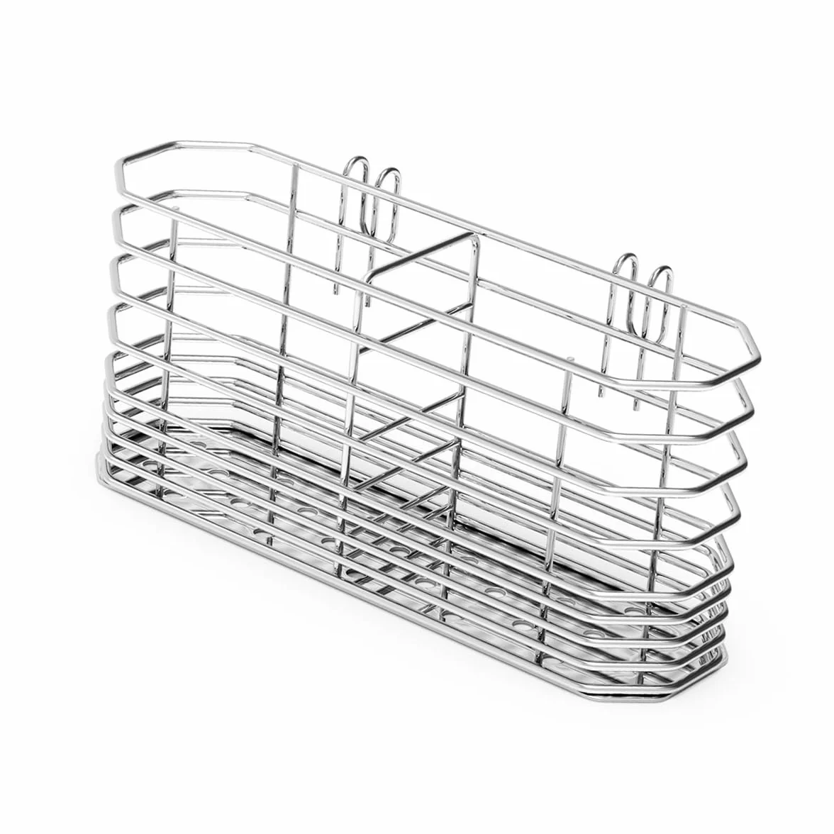 Escurridor de cubiertos y platos para encimera de cocina plateado