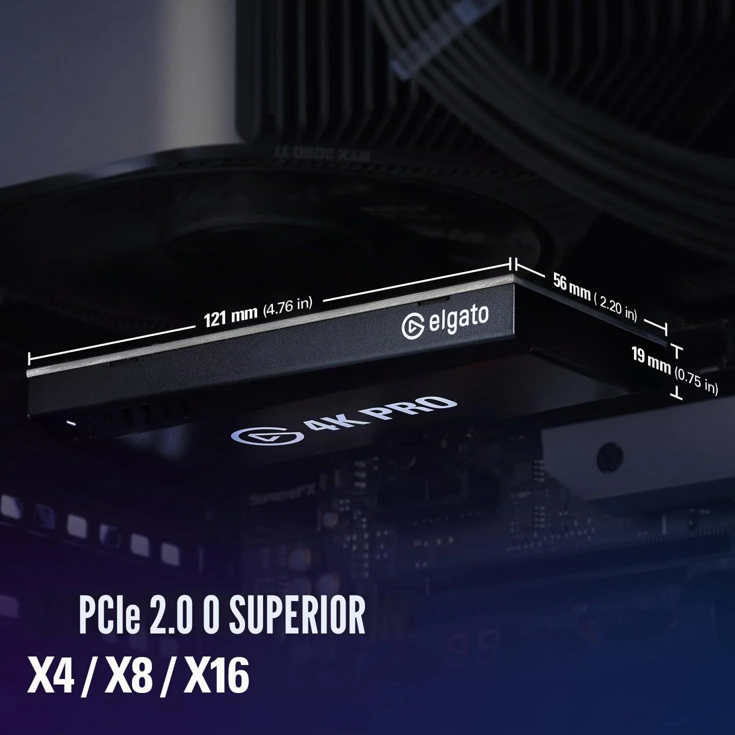 Elgato 4K Pro, Tarjeta de Captura Interna: Traspaso de señal 8K60|4K60 HDR10 con una latencia ultrabaja en PS5|Pro, Xbox Series X|S, Nintendo Switch 2, OBS y más, Streaming, Compatible PC y Dual PC