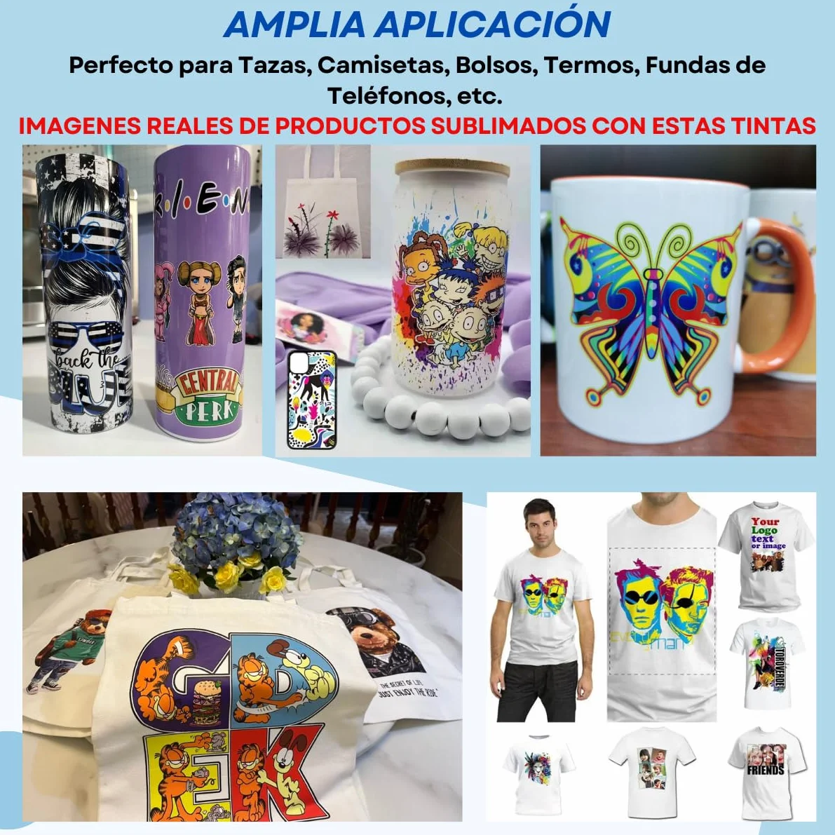 Tinta de Sublimacion de 440 ML Compatible con Impresoras EP Ecotank Supertank Serie 102 104 para Transferencia de Prensa de Calor en Tazas, Fundas para Telefonos, Camisetas, Bolsas, etc.