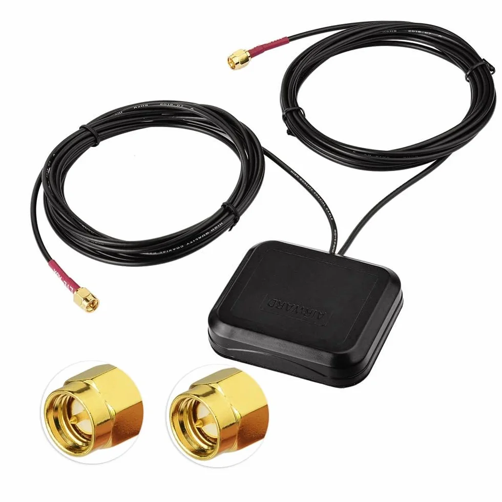 Superbat Antena 4G LTE Doble Banda Mimo 698-2700MHz con Montaje Adhesivo, Antena Omnidireccional SMA Macho Impermeable para Router 4G LTE, Puerta de Enlace Celular, WiFi Hotspot, Módem USB etc