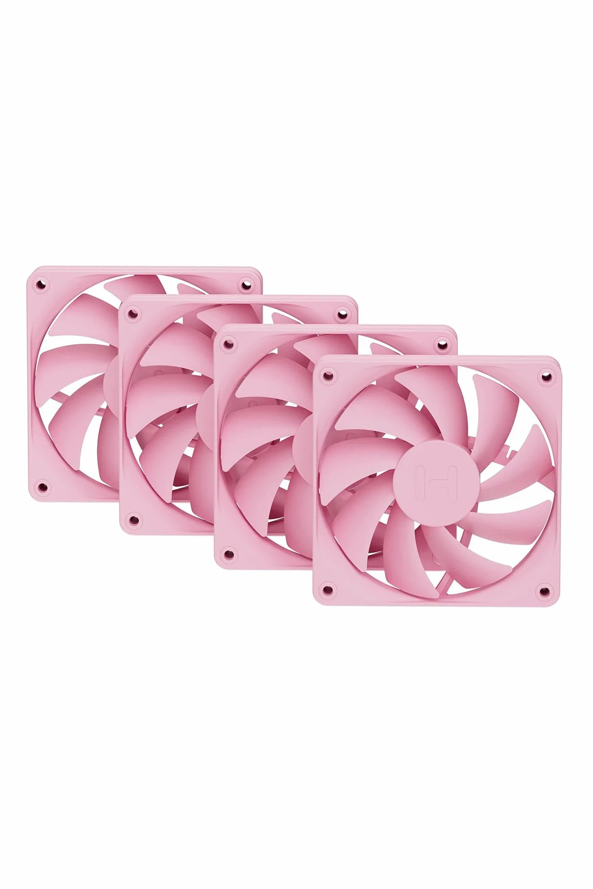Hyte Fa12 - Caja de lujo de alto flujo de aire de 120 mm, ventiladores Pwm, leche de fresa, paquete de 4
