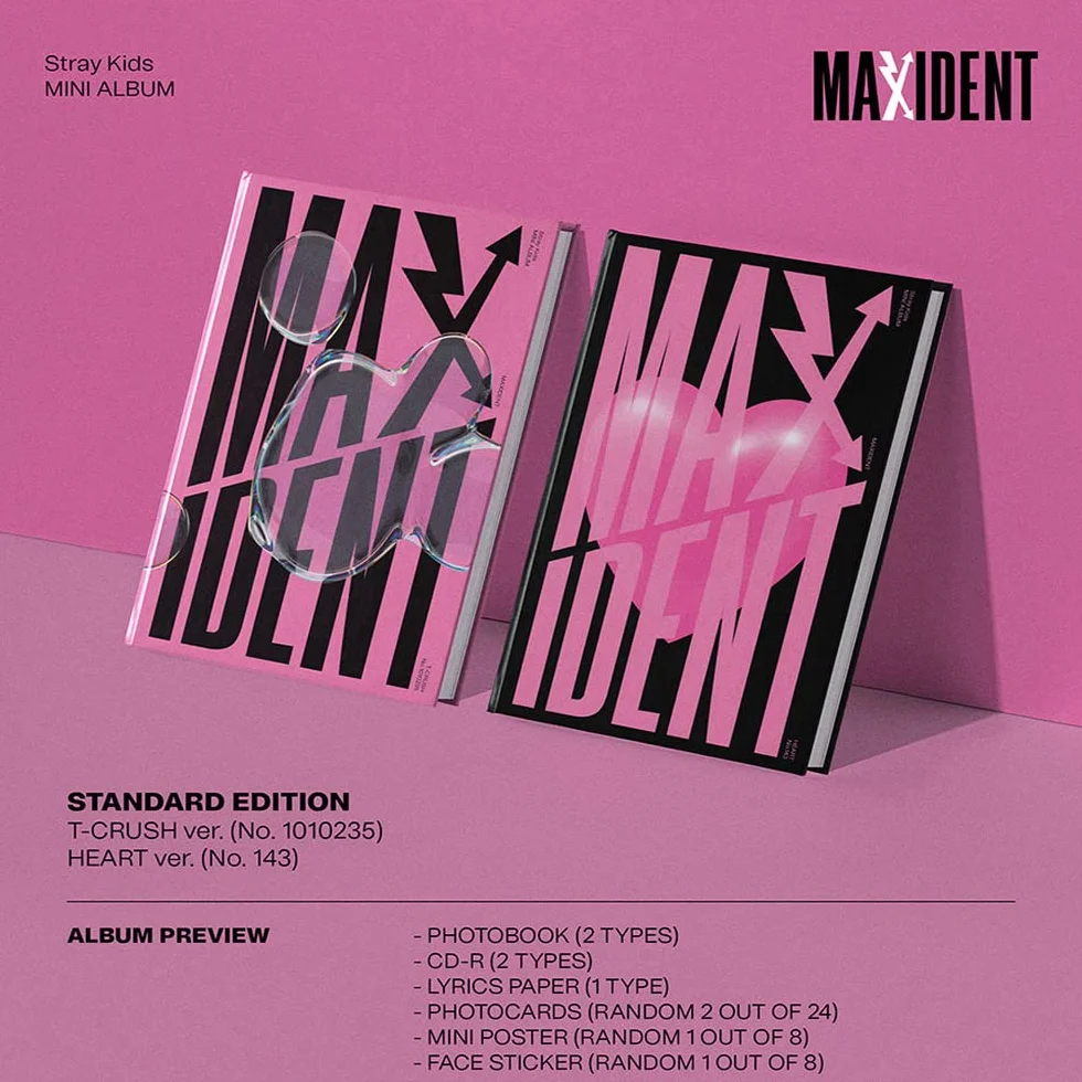 STRAYKIDS MAXI DENT HEART Ver. Album Photocards Photobook Poster