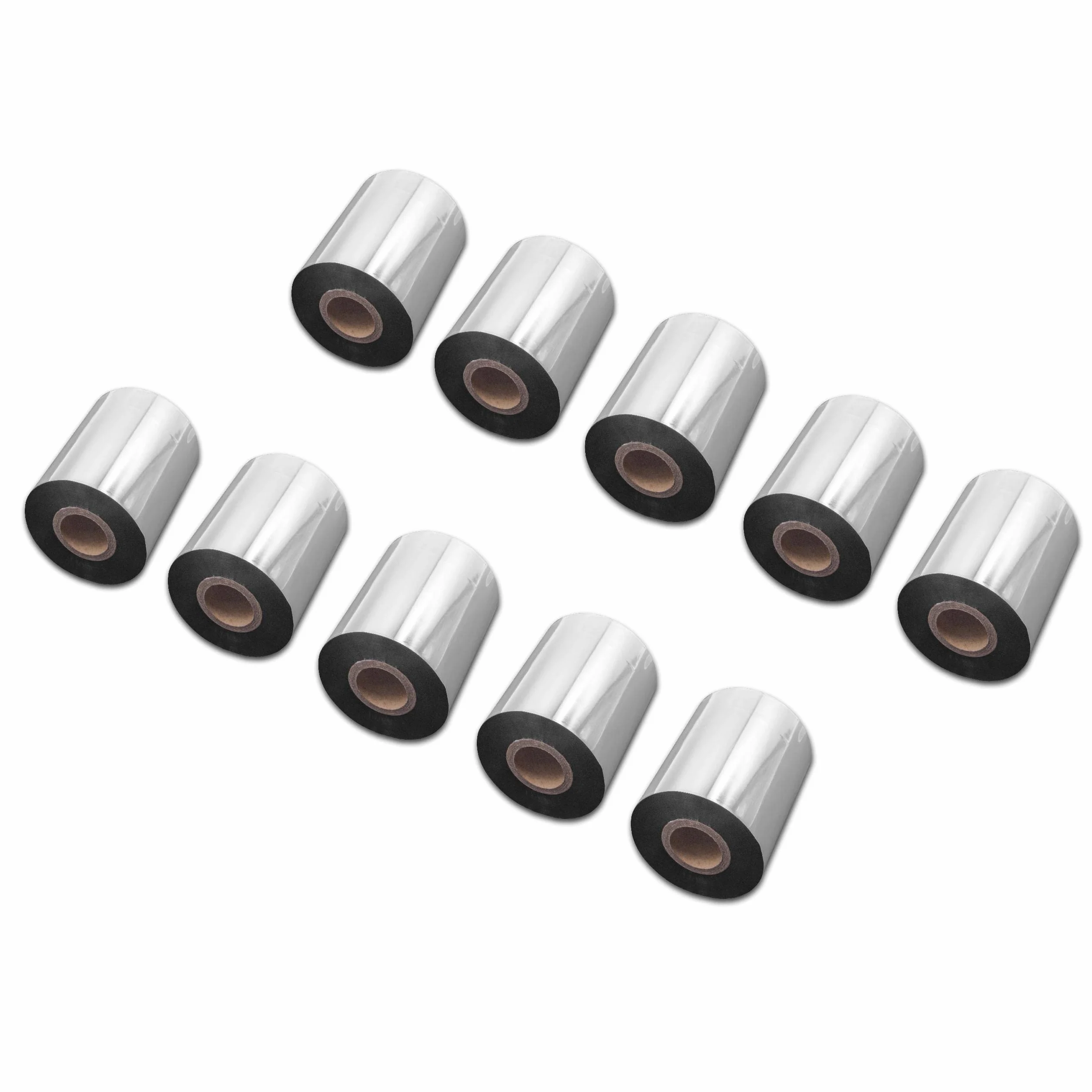 vhbw 10x cinta transferencia térmica compatible con Godex RT700, G530, G500, EZPI 1300 impresora etiquetas indeleble 80mmx300m cera/resina