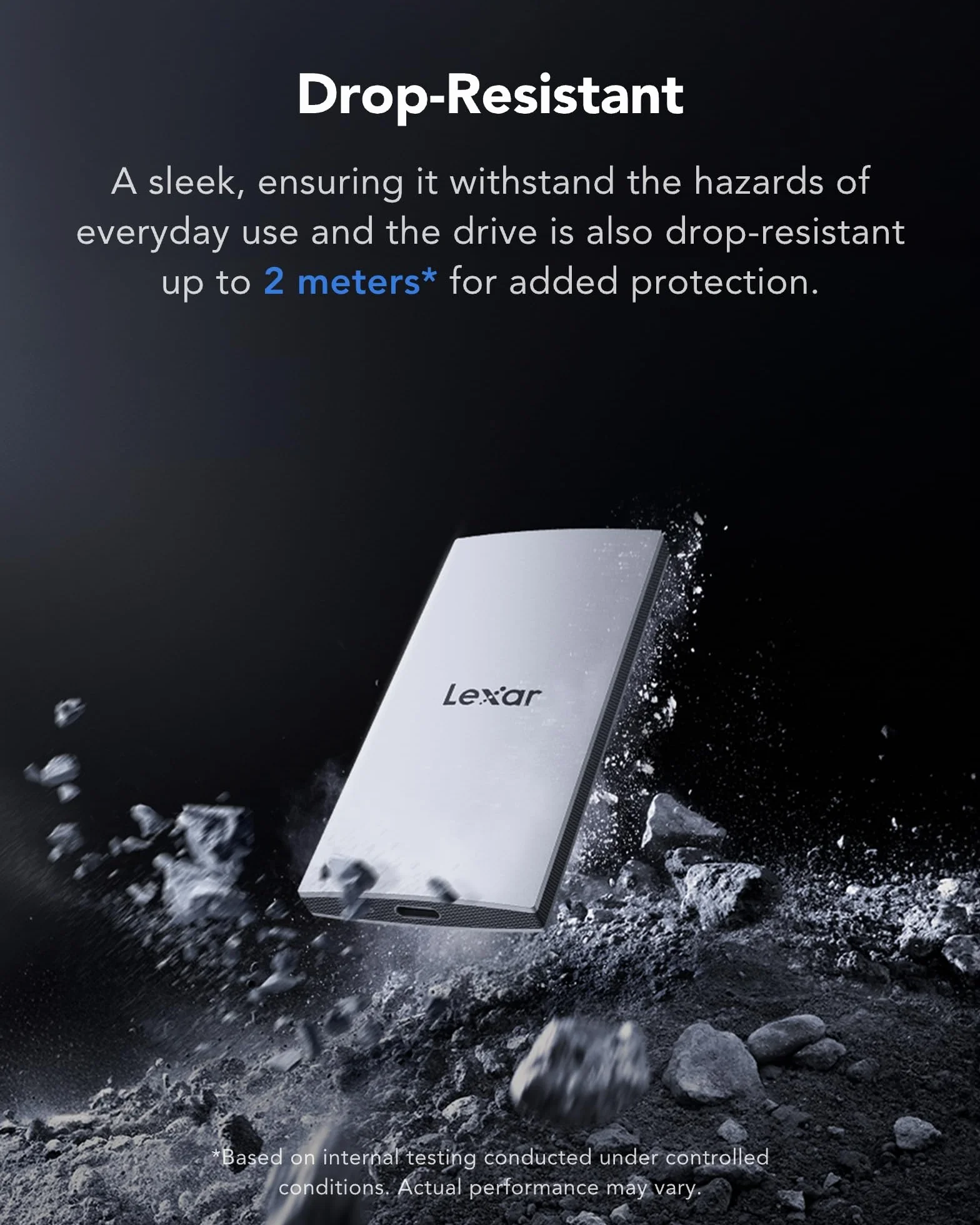 Lexar ES3 SSD Externo 1TB, SSD Portátil USB3.2 Gen2, PSSD hasta 1050MB/s Lectura, 1000MB/s Escritura, Unidad de Estado sólido Externa Compatible con iPhone15 Series/Mac/PS5/XBOX(LES3XXX001T-RNSNG)