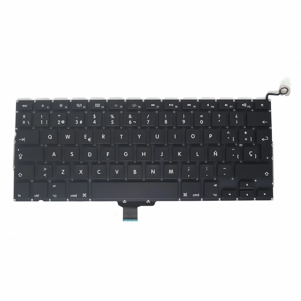 Teclado de repuesto PCE español compatible para MacBook Pro Unibody 13 pulgadas A1278 2008-2015 con destornillador