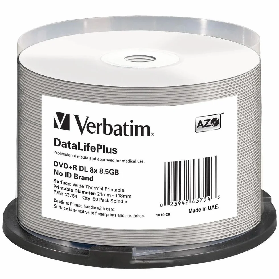 Verbatim 43754 - Disco DVD+R de 8.5 GB, 8X