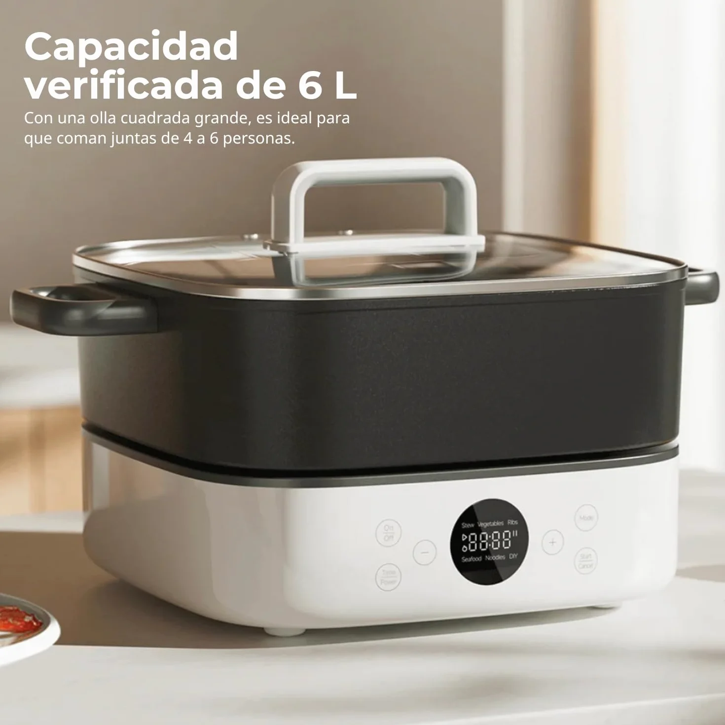 Xiaomi Olla Eléctrica Multifunción 6L con Control de Temperatura