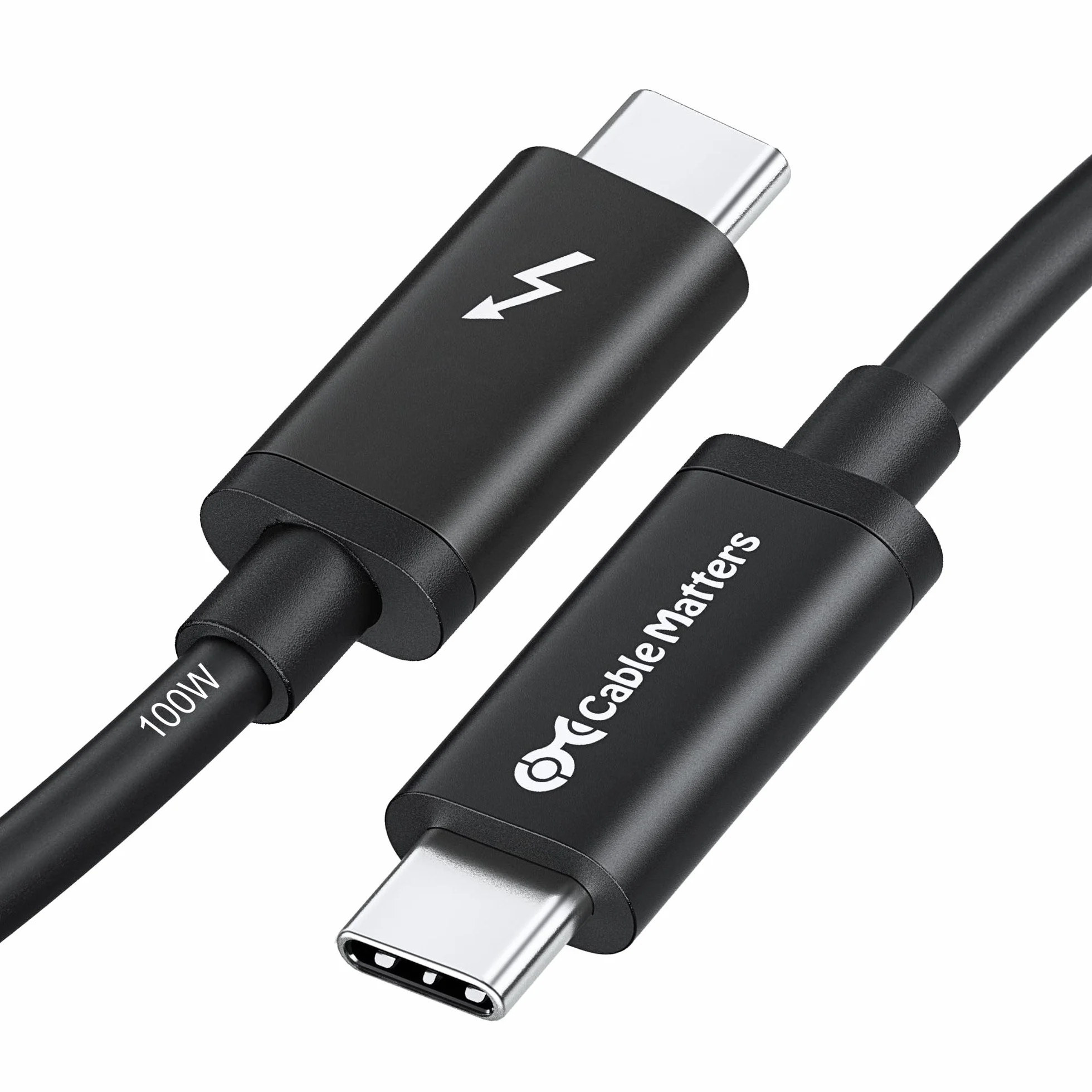 Cable Matters [Intel certificado] 0,8 m Cable Thunderbolt 3 de 40 Gbps (Cable Thunderbolt 3 USB C, Cable USB C a USB C) Que admite Carga de 100W, 8K@30Hz/4K@120Hz en Negro