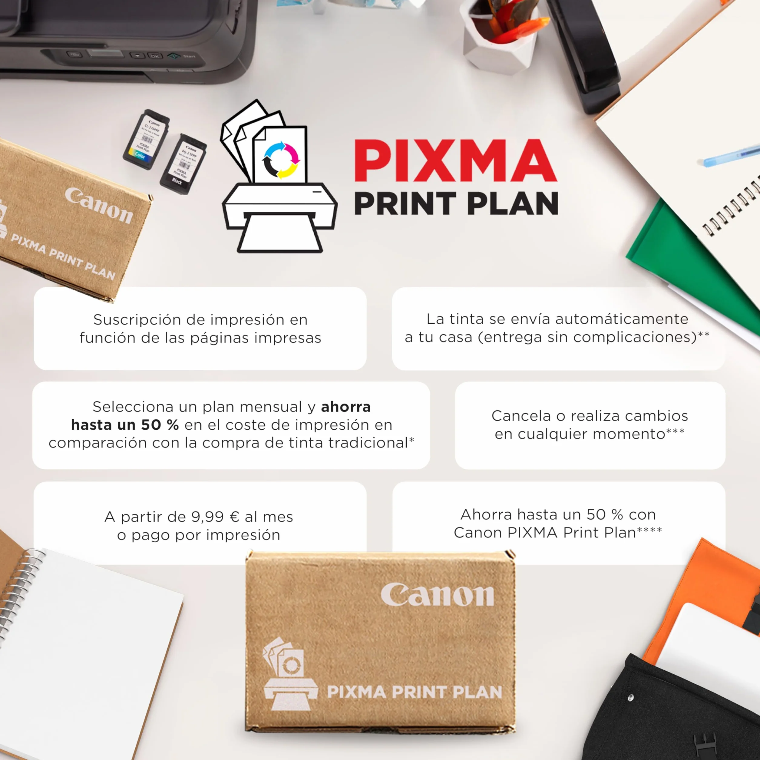 Canon Pixma TS3550i Impresora Multifunción 3 en 1, Sistema de Inyección de Tinta, Impresión, Escaneo y Copia, WiFi, Pixma Print Plant, Impresión Doble Cara, Impresión Fotográfica, Negro