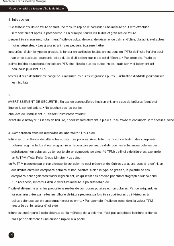 Elektroniczny probador de aceite para freír