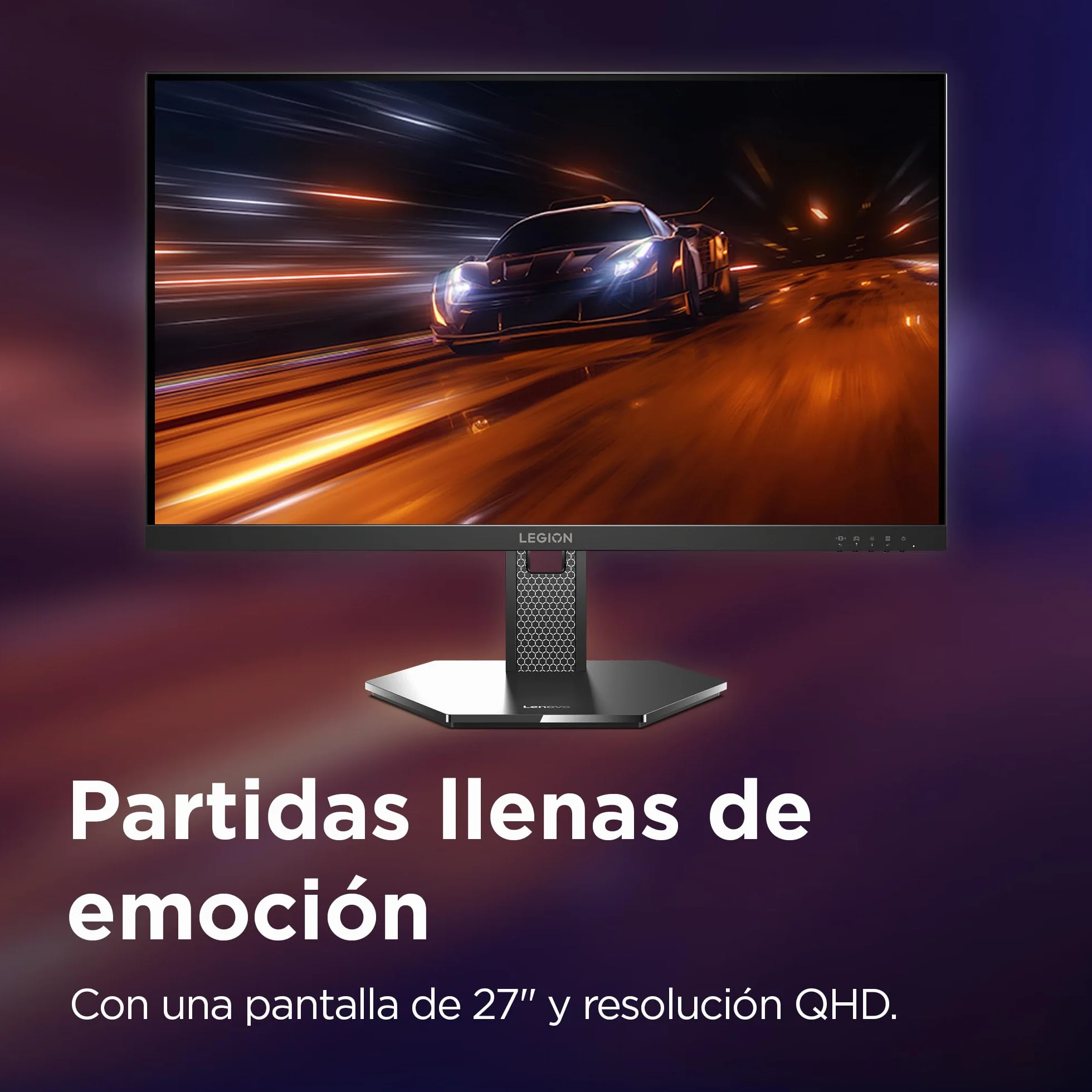 Lenovo Legion 27Q-10 27" Monitor Gaming QHD IPS 240 Hz 0.5 ms HDMI 2.1 DP 1.4 G-Sync FreeSync Premium Negro