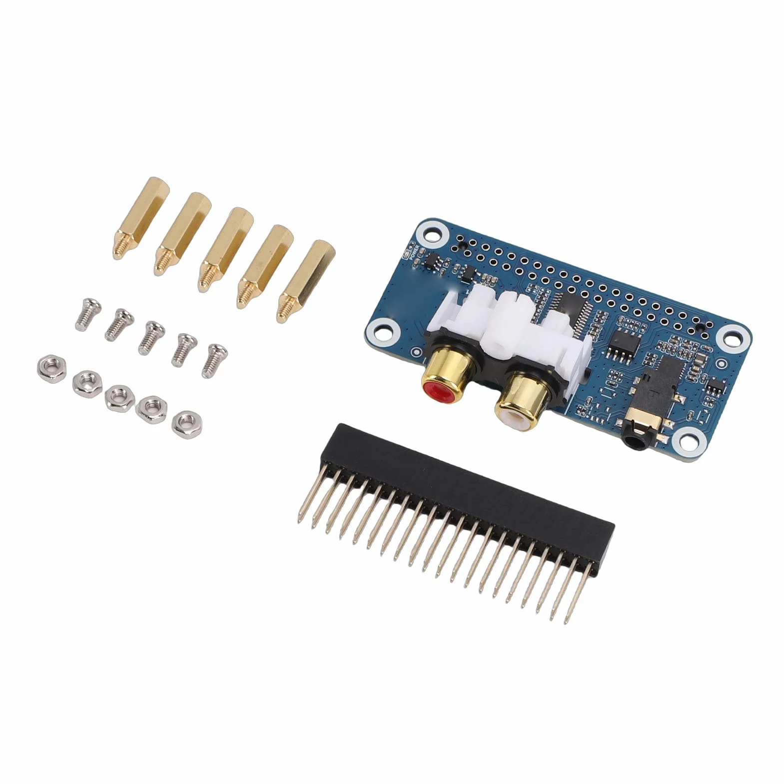 GOWENIC Placa de Sonido Profesional PCM5122 DAC con Puerto de Auriculares de 3,5 Mm para RasPi 5 4B, 112dB SNR, Ideal para Amantes de la Música