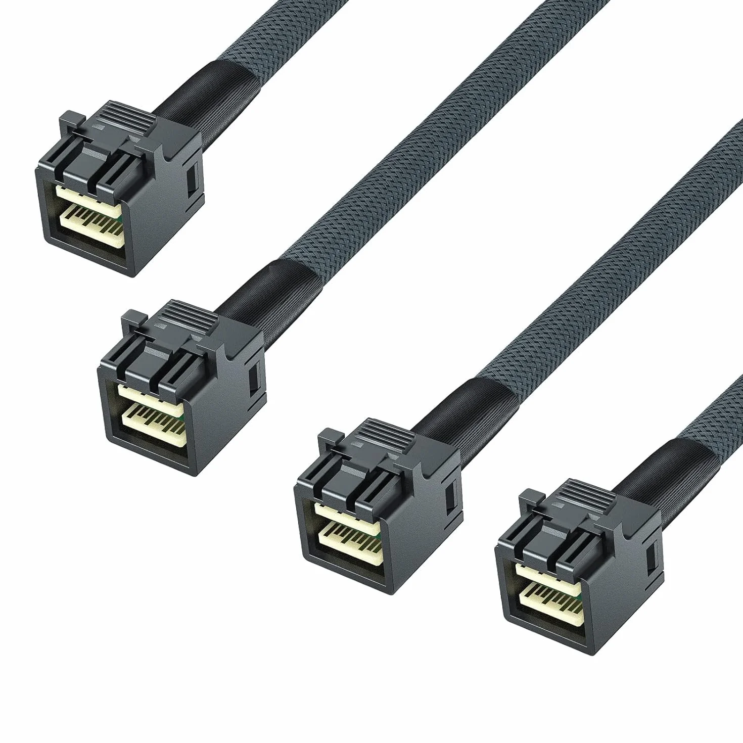 10Gtek Cable Interno Mini SAS HD SFF-8643 a SAS SFF-8087 0.8-Metro, SFF-8643 to SFF-8087 Mini SAS Cable, Plegable, Flexible(2pcs)