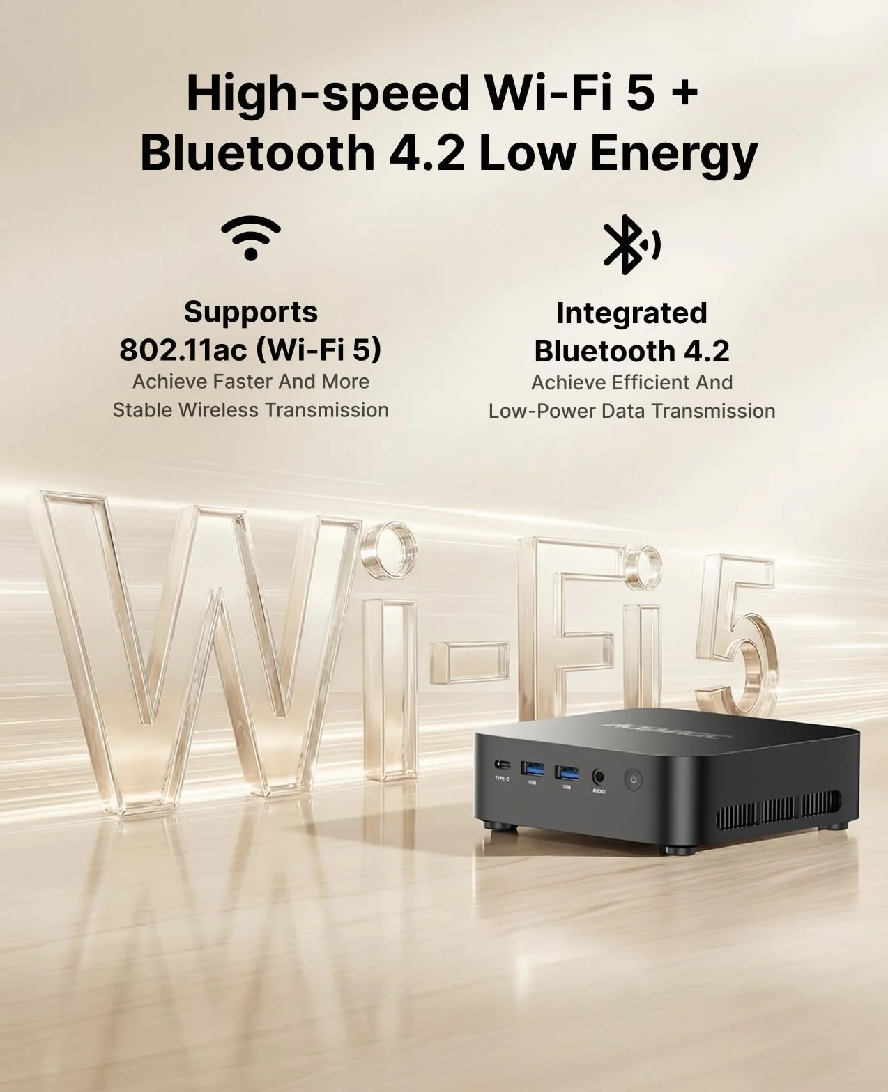 ACEMAGIC Kron Mini K1 Mini PC, AMD Ryzen 4300U Windows 11 Pro Mini PC(4C/CT,3.7 GHz, Mejor 3500U/N150/N97), 16GB LPDDR4 512GB Mini Ordenador, Pantalla Triple 4K/ WIFI5, Educativo/Oficina/Audiovisual