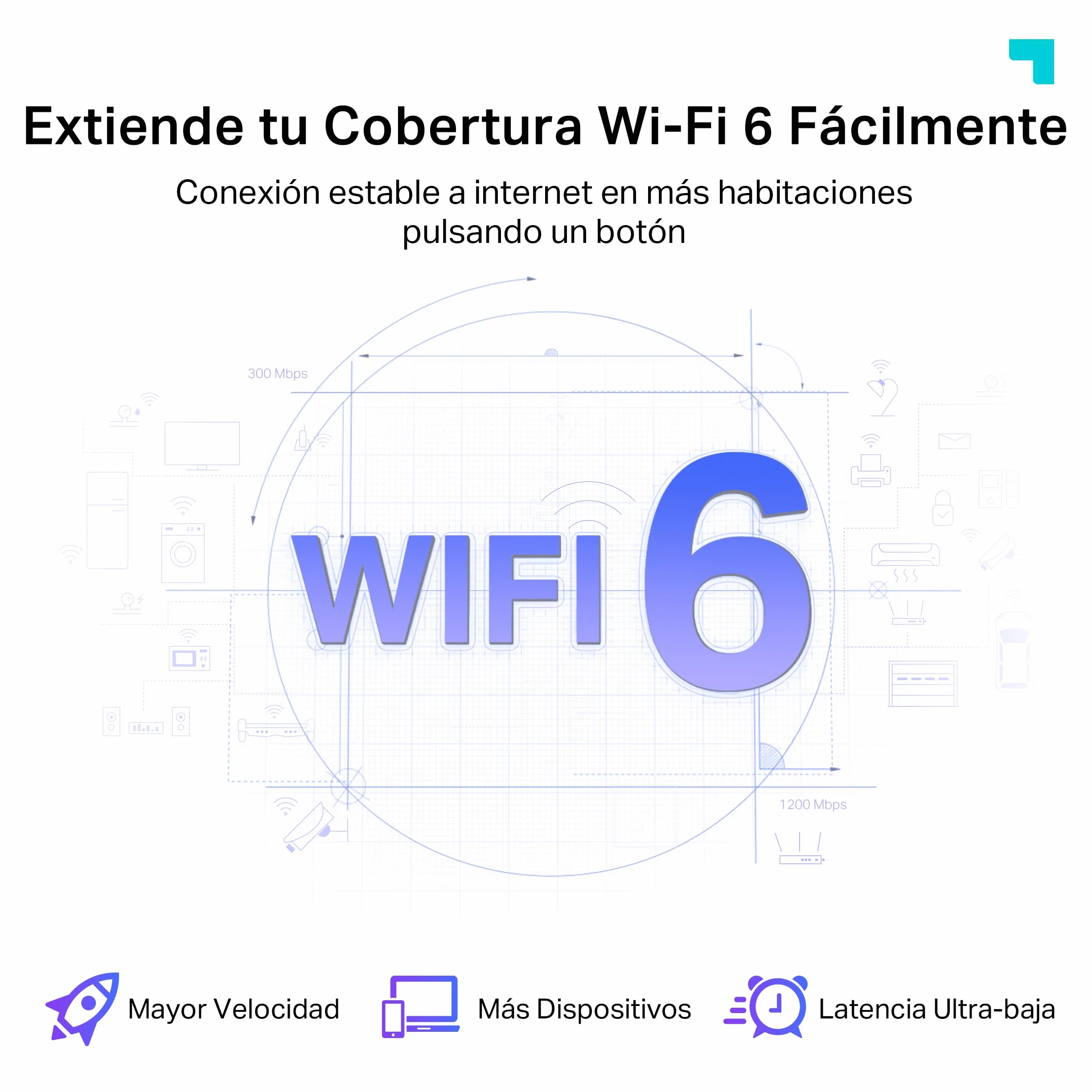 TP-Link RE700X WiFi 6 WiFi Amplifier Repetidor AX3000 (Doble Banda 2402Mbps 5GHz + 574Mbps 2.4GHz), MU-MIMO, Puerto gigabit, Gran Cobertura, EasyMesh, Compatible con Todos los routers Wi-Fi