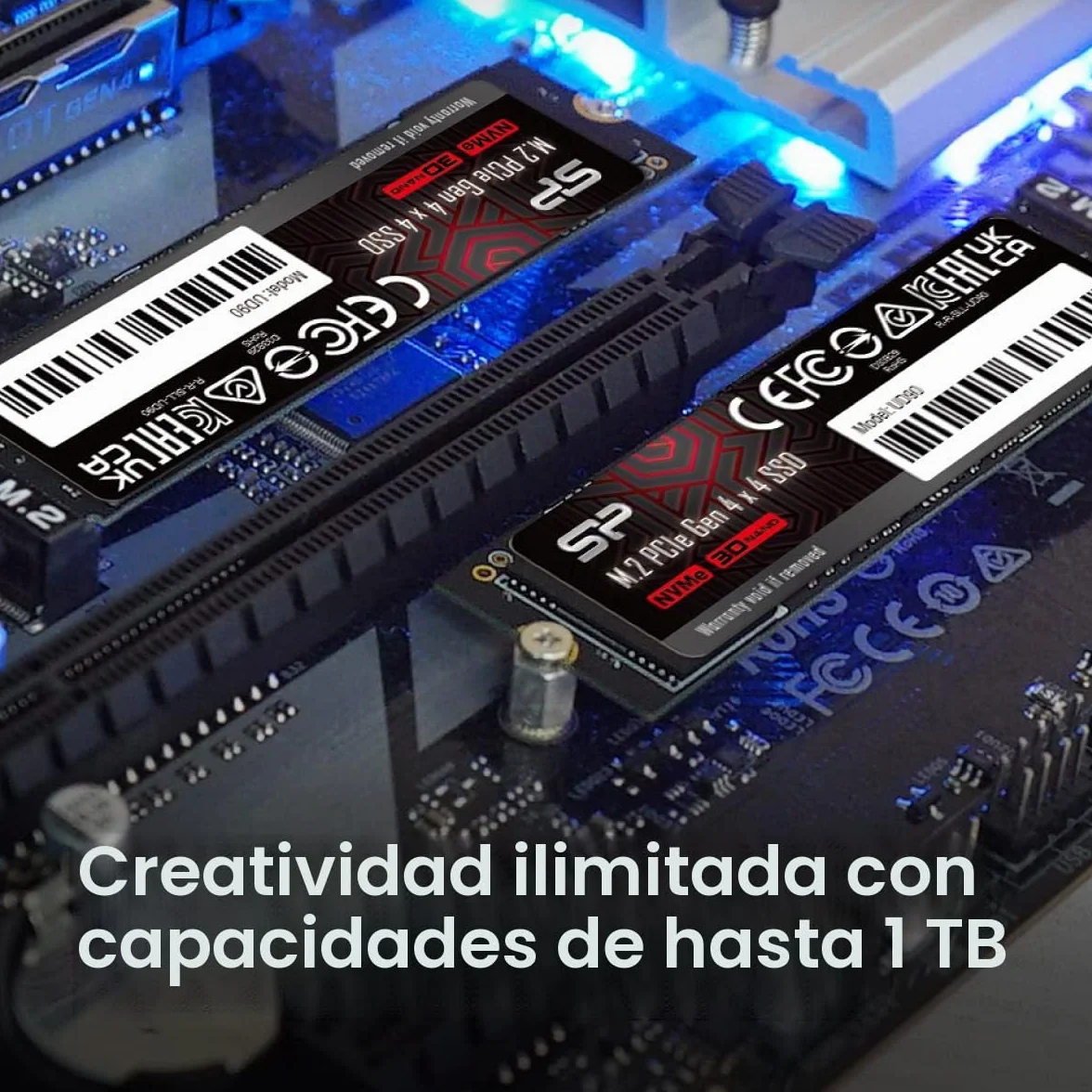 Silicon Power 1TB UD90 NVMe 4.0 Gen4 PCIe M.2 SSD R/W up to 5,000/4,800 MB/s (SP01KGBP44UD9005)