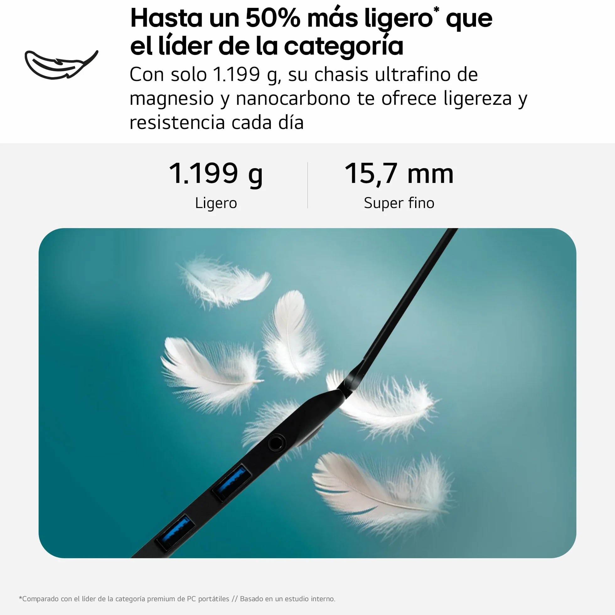 LG gram 16Z90T-G.AD88B Portátil 16 Pulgadas, WQXGA IPS, Intel Core Ultra7, 3GB RAM, 1TB SSD, 1.199 g, Antirreflejo, Batería hasta 22.5h, Windows 11, Negro