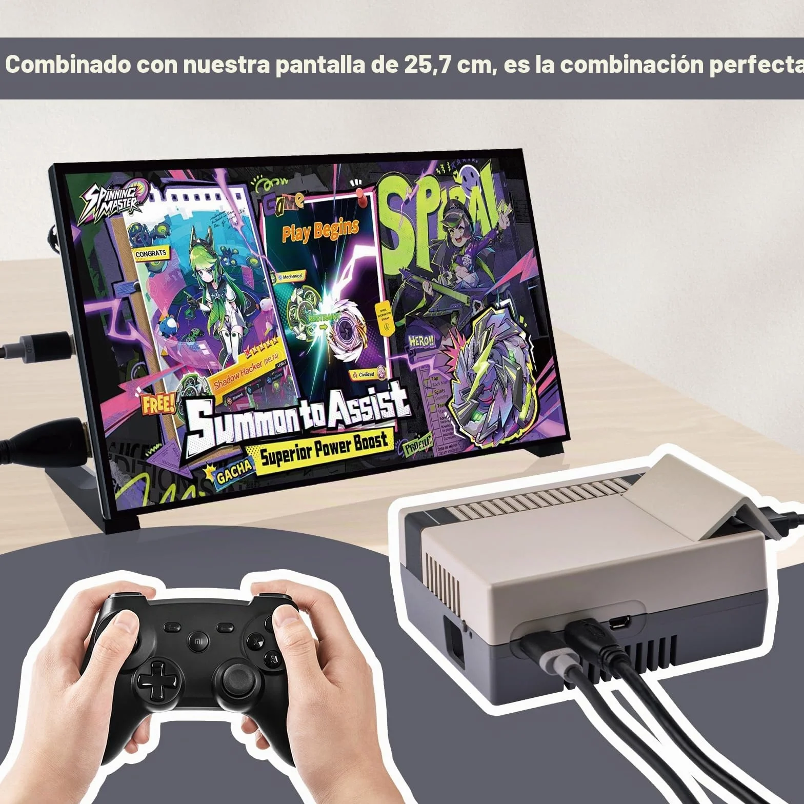 GeeekPi Funda retro Game5Pi con placa M.2 NVMe PCIe N08 y Armor Lite V5 Active Cooler para Raspberry Pi 5