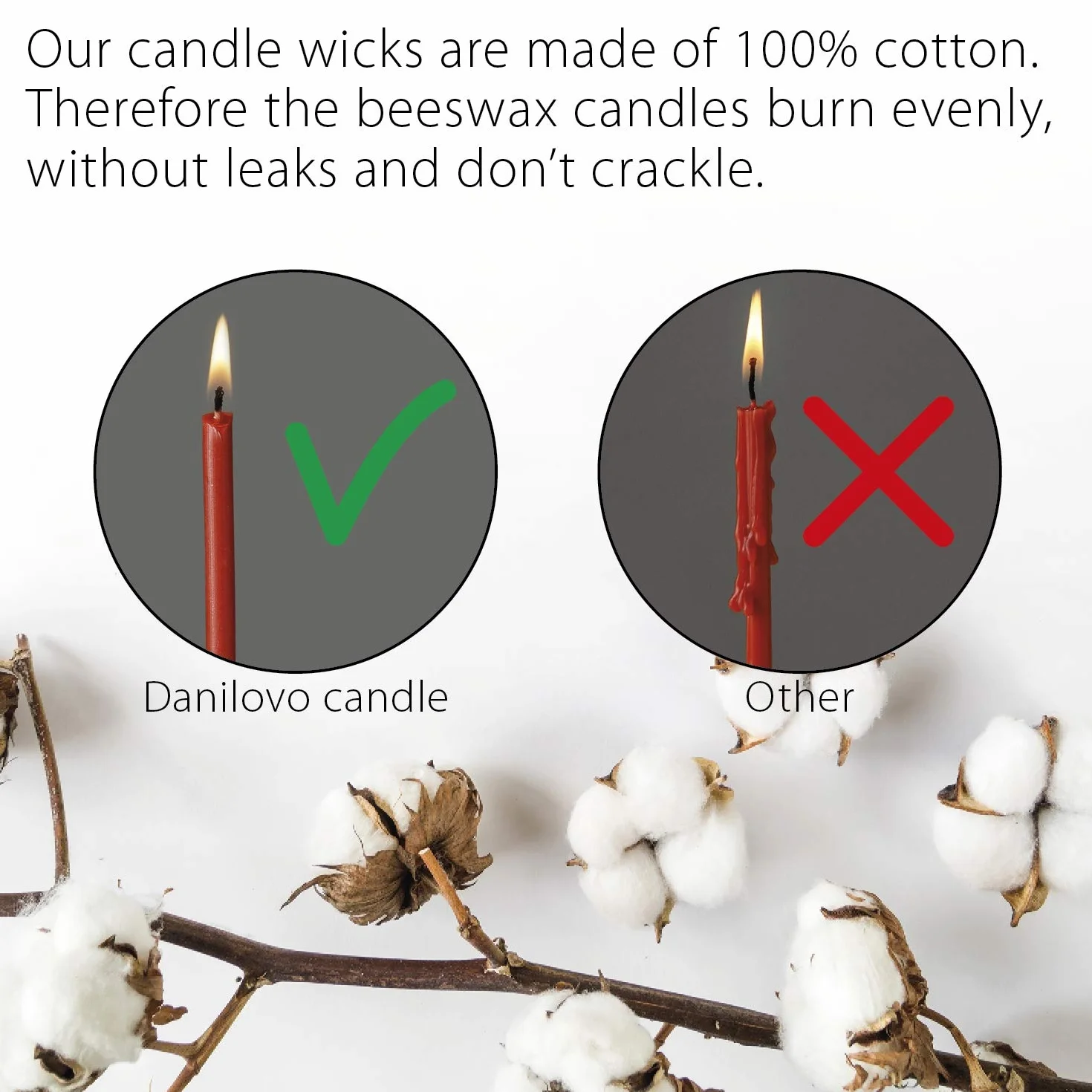 Danilovo Ritual Velas de cera de abeja rojo ortodoxe decoración 16 cm 50 unidades