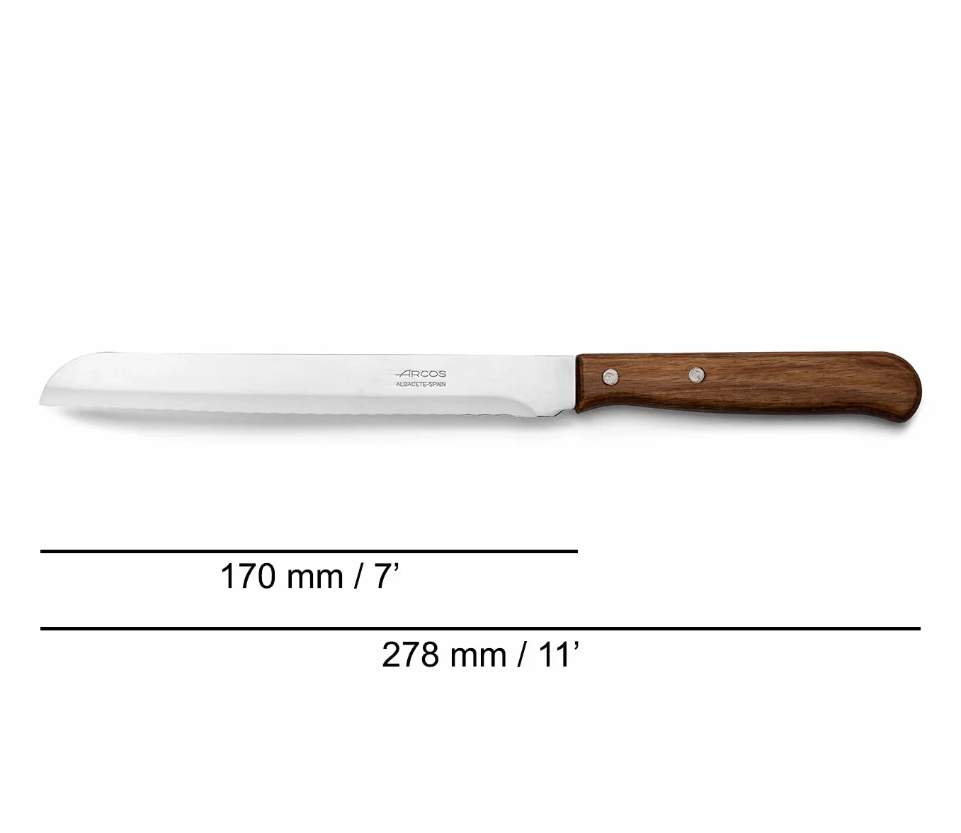 Arcos Cuchillo para pan Acero Inoxidable Nitrum 170 mm Serie Latina