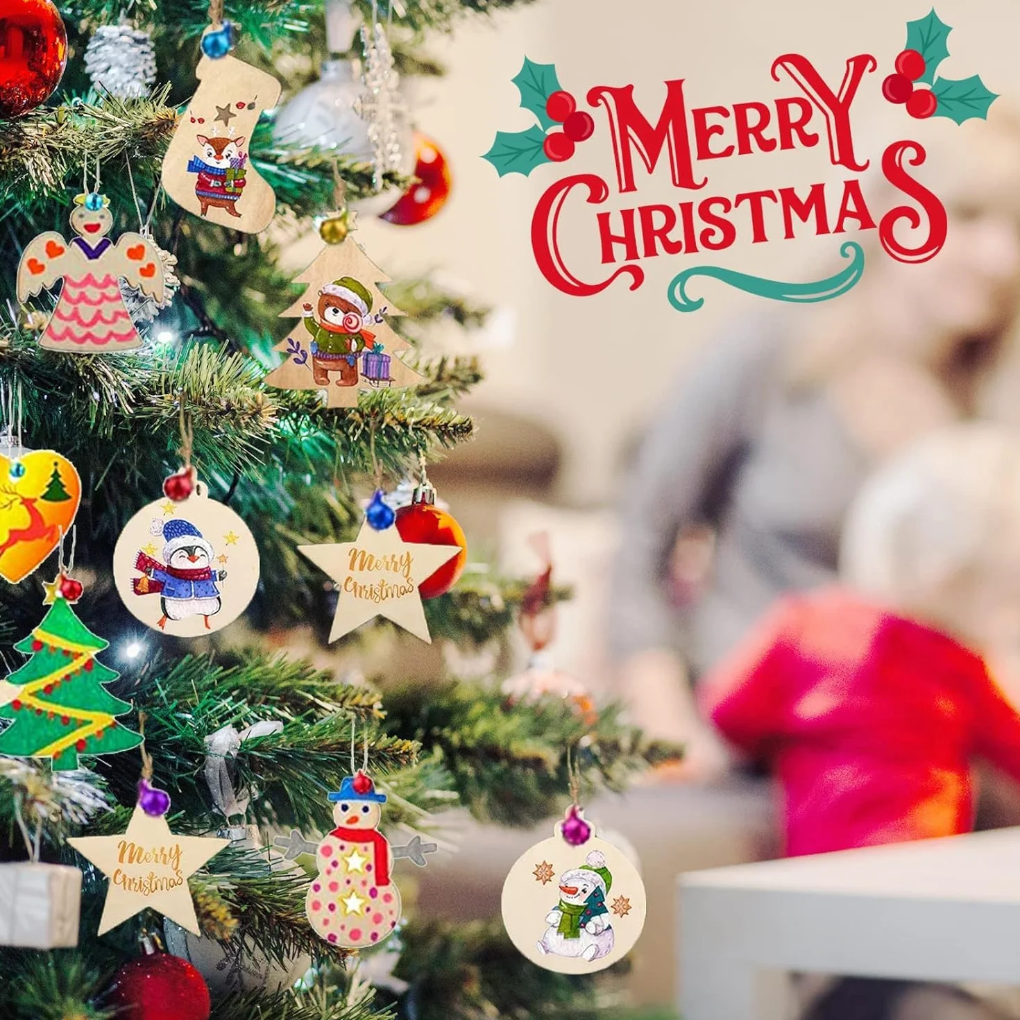 Adornos para árbol de Navidad con agujero 308 piezas copo de nieve colgantes NEMMXUB