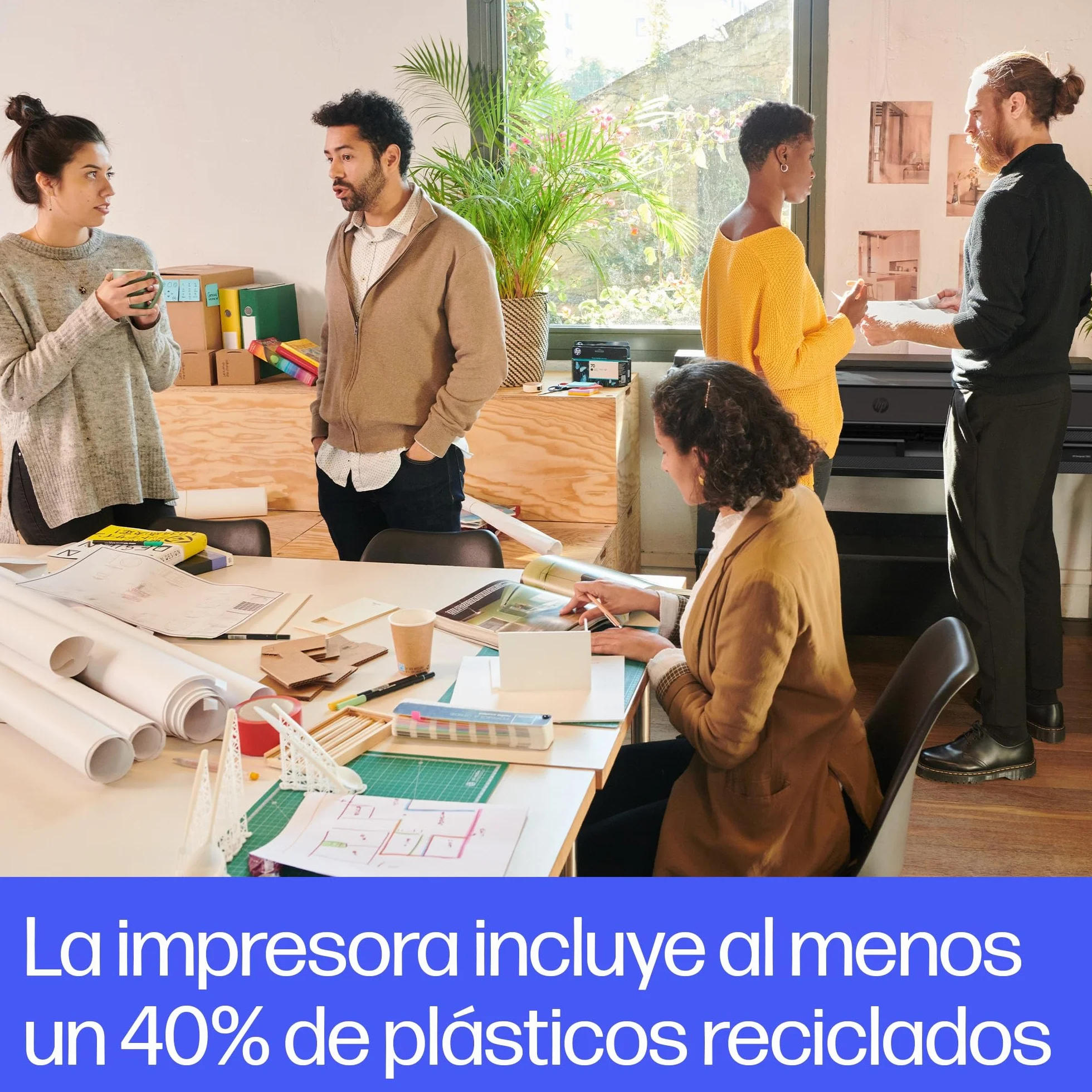 HP DesignJet T850 91 cm (2Y9H0A), Impresora de Gran Formato, Plotter, Estándar A4-A0, 90 Impresiones A1/h, Wi-Fi, Ethernet, USB, 2400x1200 dpi, Tintas Flex Tech, Garantía de 2 Años, Click, Negro