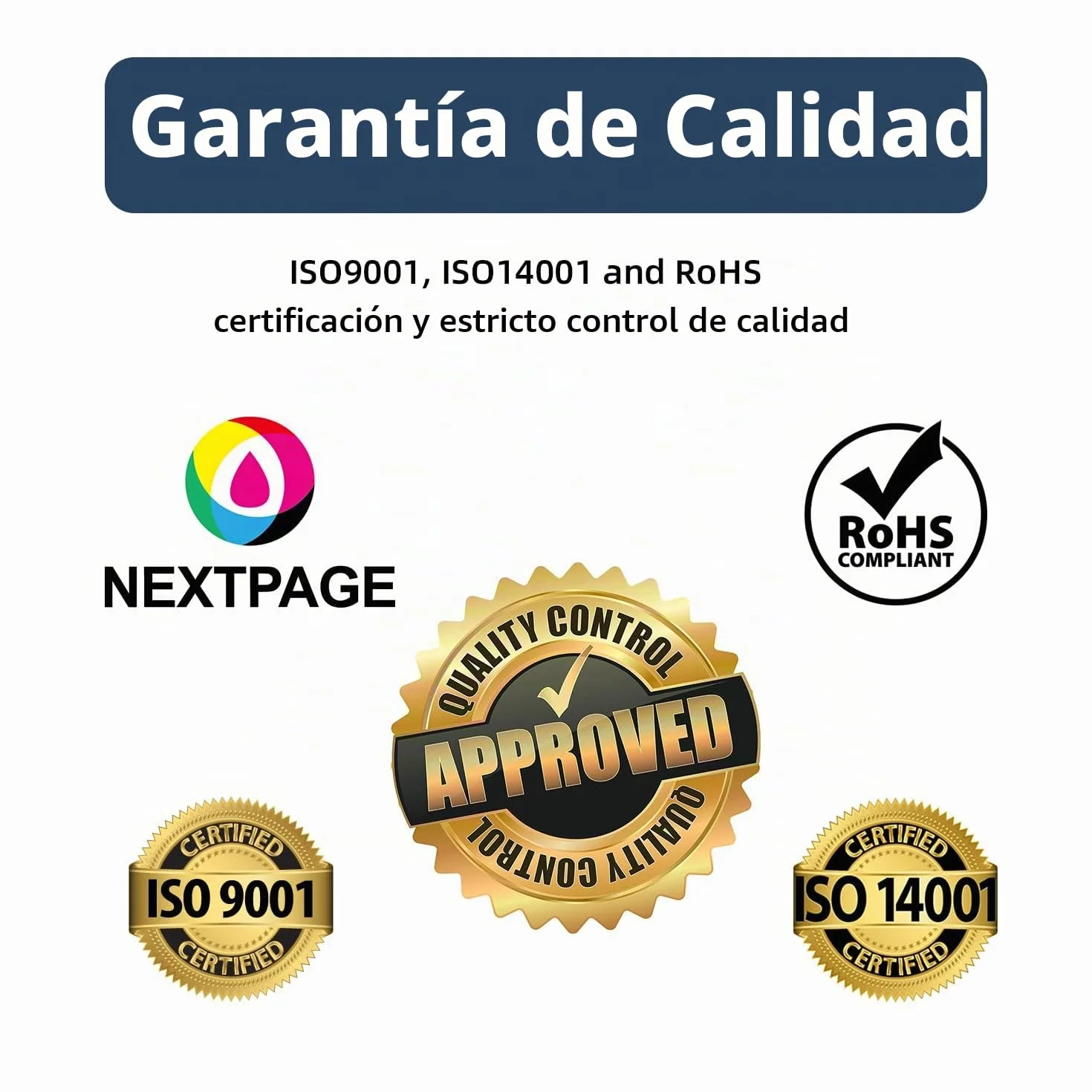 Nextpage 104 tinta de sublimación Multipack compatible con Epson EcoTank ET-1810/ET-2710/ET‑2711/ET-2712/ET-2714/ET-2715/ET-2720/ET-2721/ET-2726/ET-2810/ET-2811/ET-2811/ET-2721 T-2812 Negro Cian