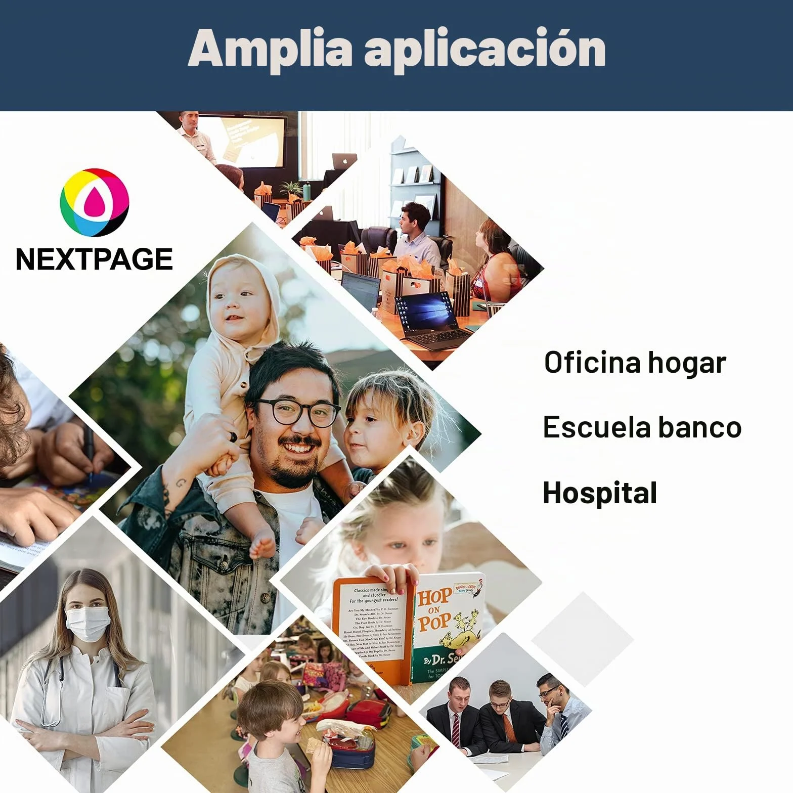 Nextpage 104 tinta de sublimación Multipack compatible con Epson EcoTank ET-1810/ET-2710/ET‑2711/ET-2712/ET-2714/ET-2715/ET-2720/ET-2721/ET-2726/ET-2810/ET-2811/ET-2811/ET-2721 T-2812 Negro Cian