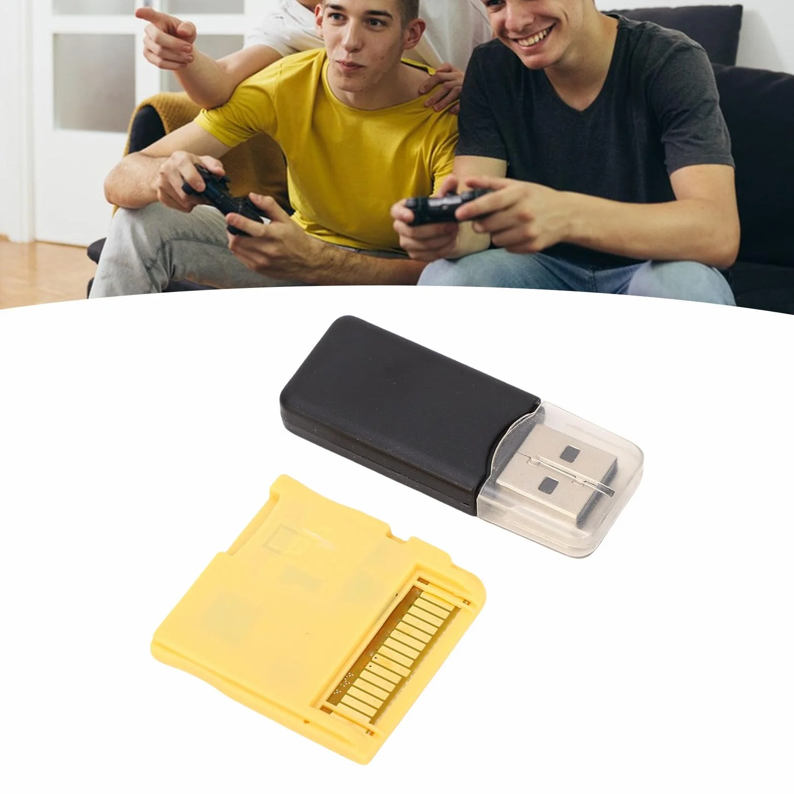 VBESTLIFE Tarjeta Flash de Videojuego, 2025 Nuevas Tarjetas Flash ASIC Video Video Video Compatibles con la Serie NDS 2DS 3DS, Incluye el Lector de Cartas (Gold)