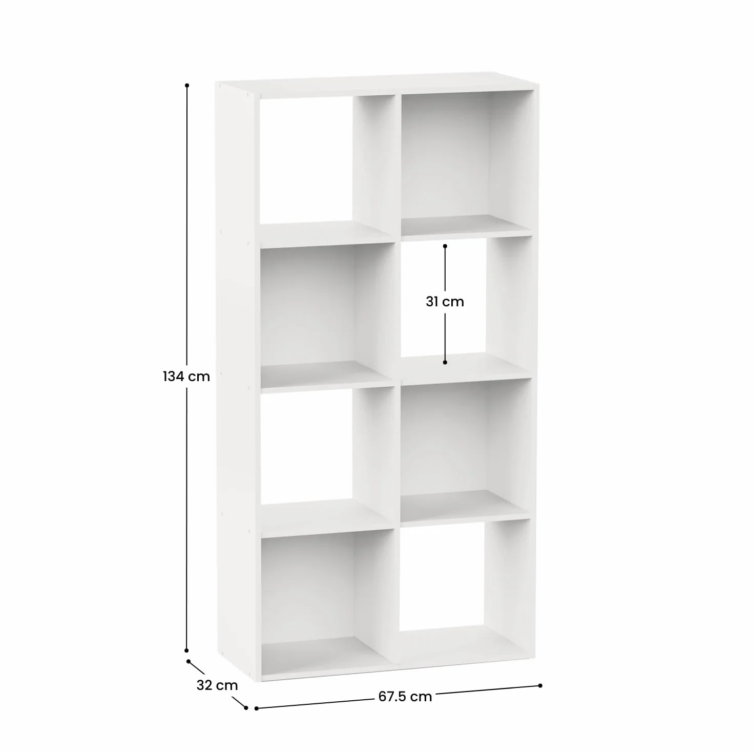 Estantería de 8 Cubos 7H SEVEN HOUSE SpaceQub 67.5x32x134cm
