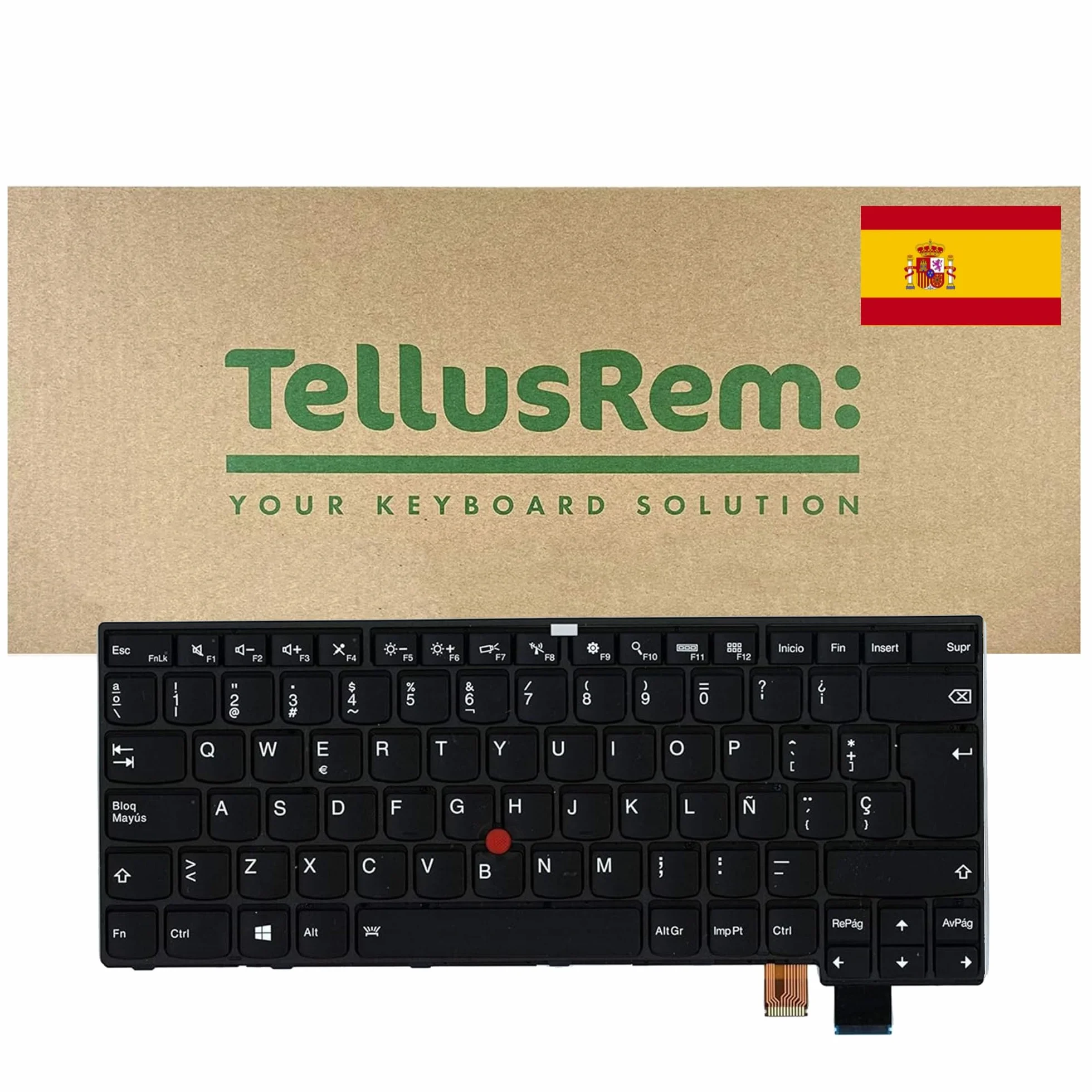 Teclado de respuesto Español retroiluminado para Lenovo Thinkpad T460s T470s